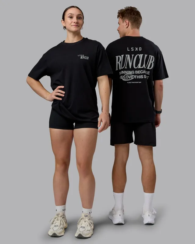 Run Love FLXCotton Oversized Tee - Black-Reflective sold by LSKD