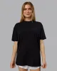 RUN CLUB FLXCotton Tee Oversize - Black-Reflective sold by LSKD
