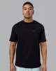 RUN CLUB FLXCotton Tee Oversize - Black-Reflective sold by LSKD