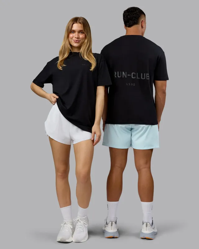 RUN CLUB FLXCotton Tee Oversize - Black-Reflective sold by LSKD