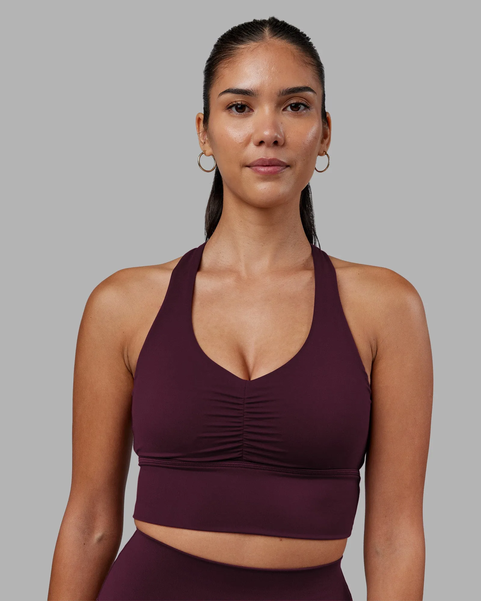Evoke Longline Sports Bra - Cherry Lacquer sold by LSKD product image thumbnail 3