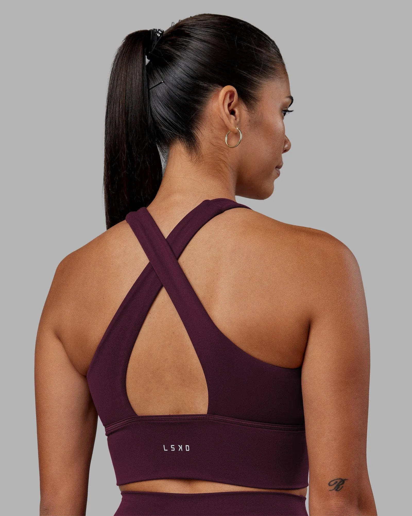 Evoke Longline Sports Bra - Cherry Lacquer sold by LSKD product image thumbnail 2