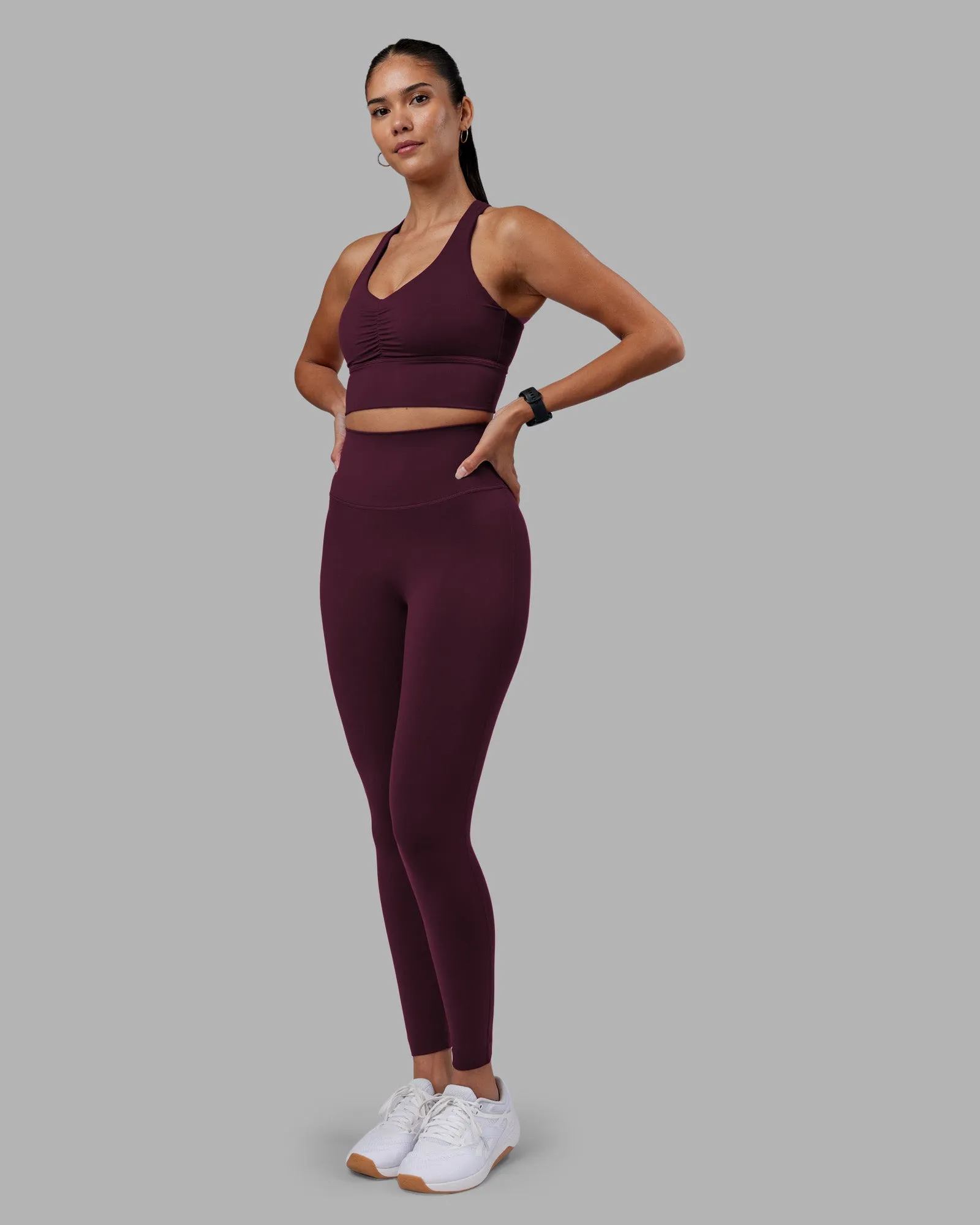 Evoke Longline Sports Bra - Cherry Lacquer sold by LSKD product image thumbnail 5