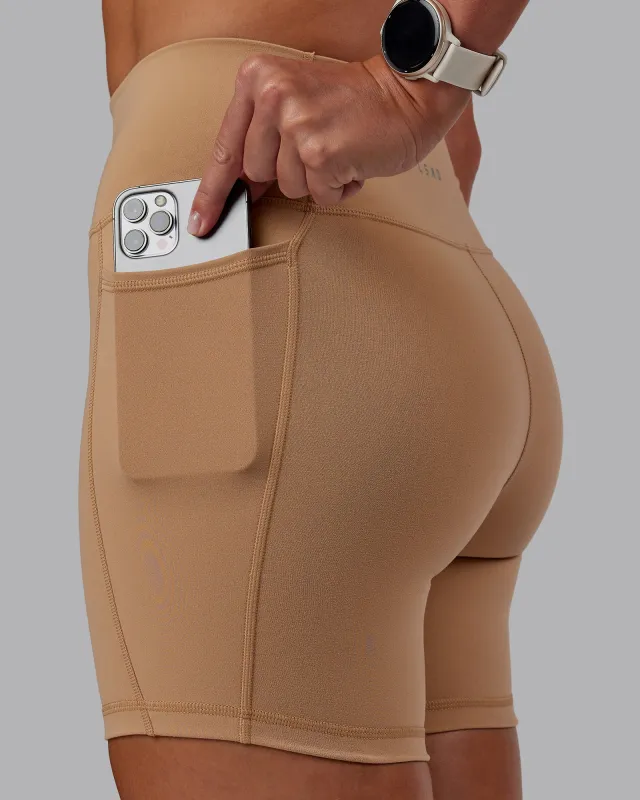 Fusion Ultra High-Rise 6" Short Pockets - Warm Smoke sold by LSKD