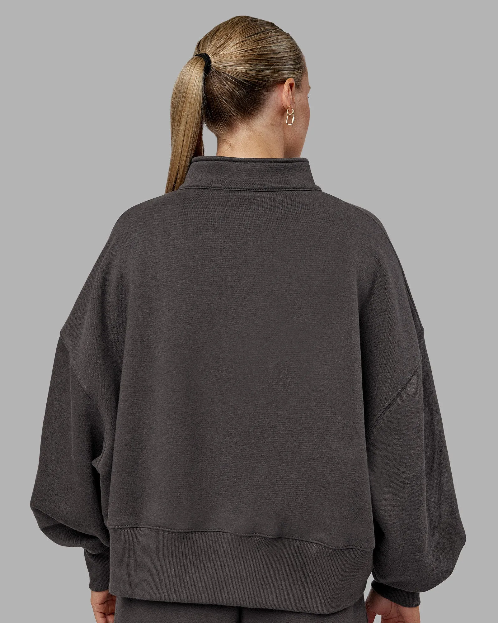MVP 1/2 Zip Oversized Sweater - Dark Storm sold by LSKD product image thumbnail 3