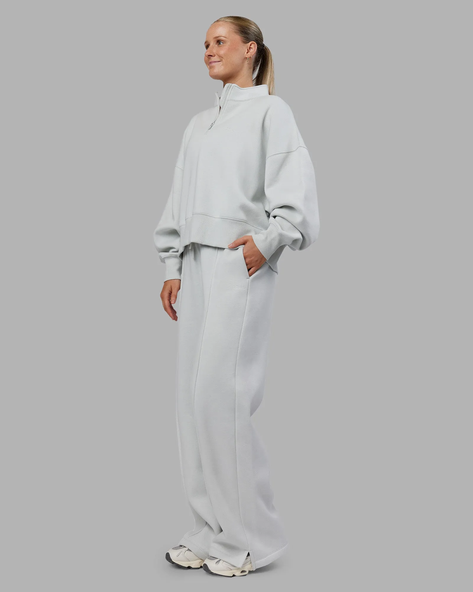 MVP 1/2 Zip Oversized Sweater - Digital Mist sold by LSKD product image thumbnail 5