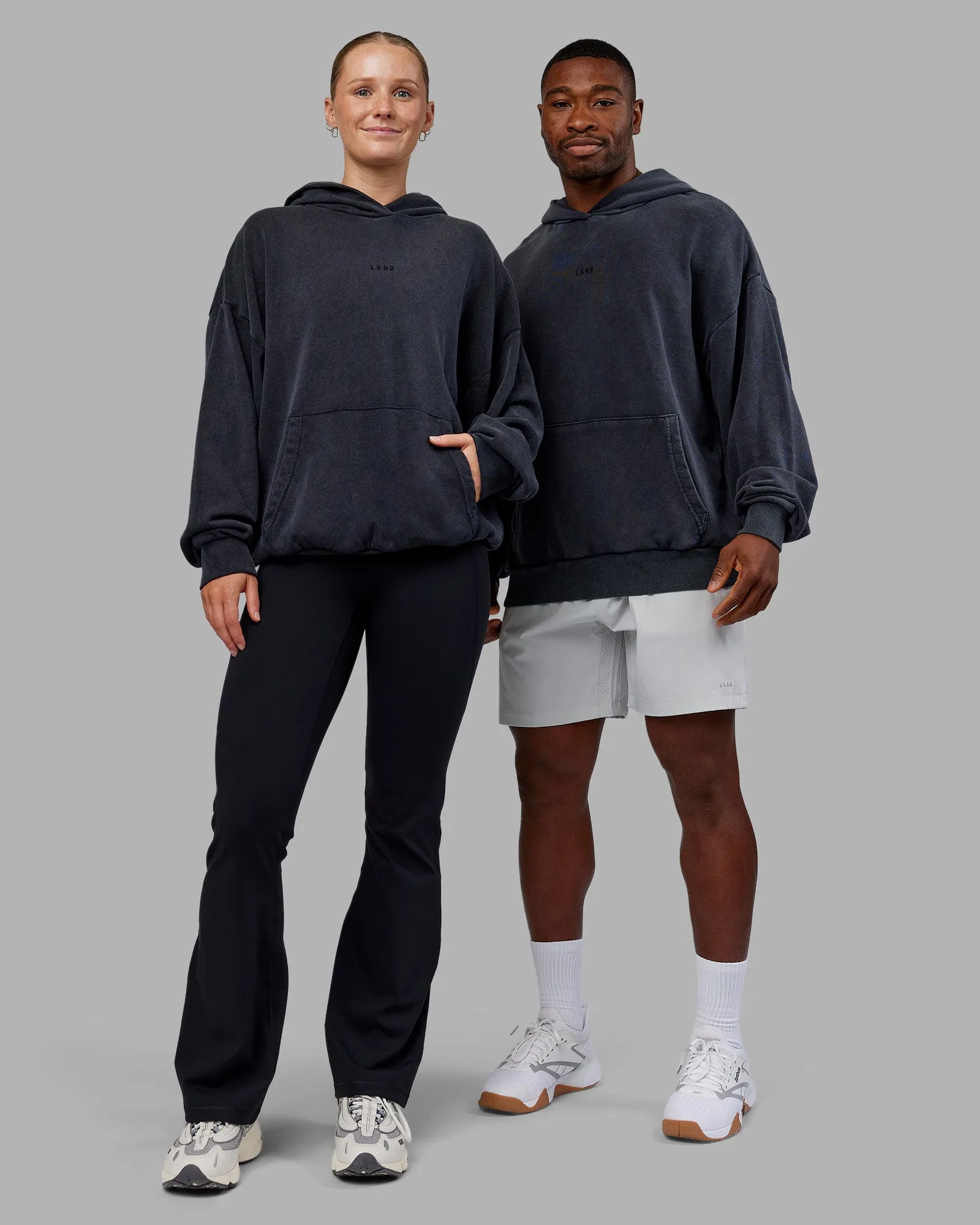 MVP Washed Terry Oversized Hoodie - Black Washed sold by LSKD