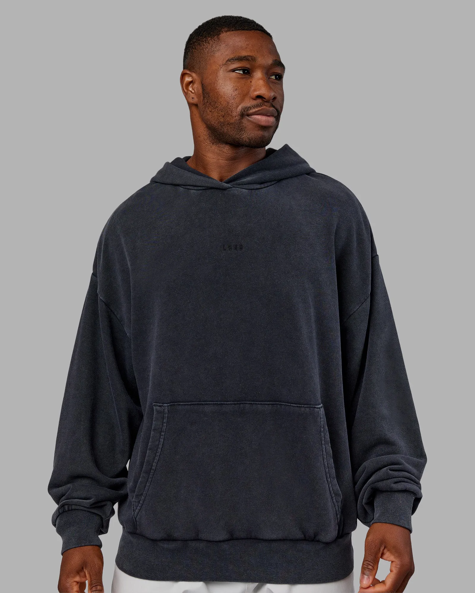 MVP Washed Terry Oversized Hoodie - Black Washed sold by LSKD product image thumbnail 2