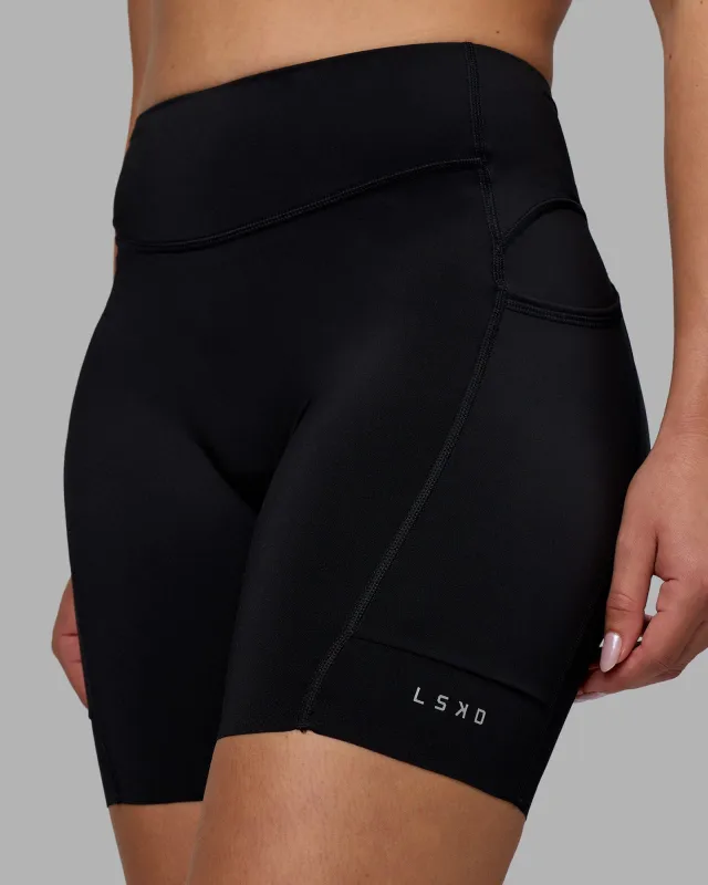 Elite Run High-Rise 7" Short Pockets - Black sold by LSKD