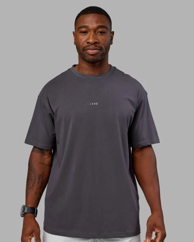 Base FLXCotton Tee Oversized - Dark Storm sold by LSKD