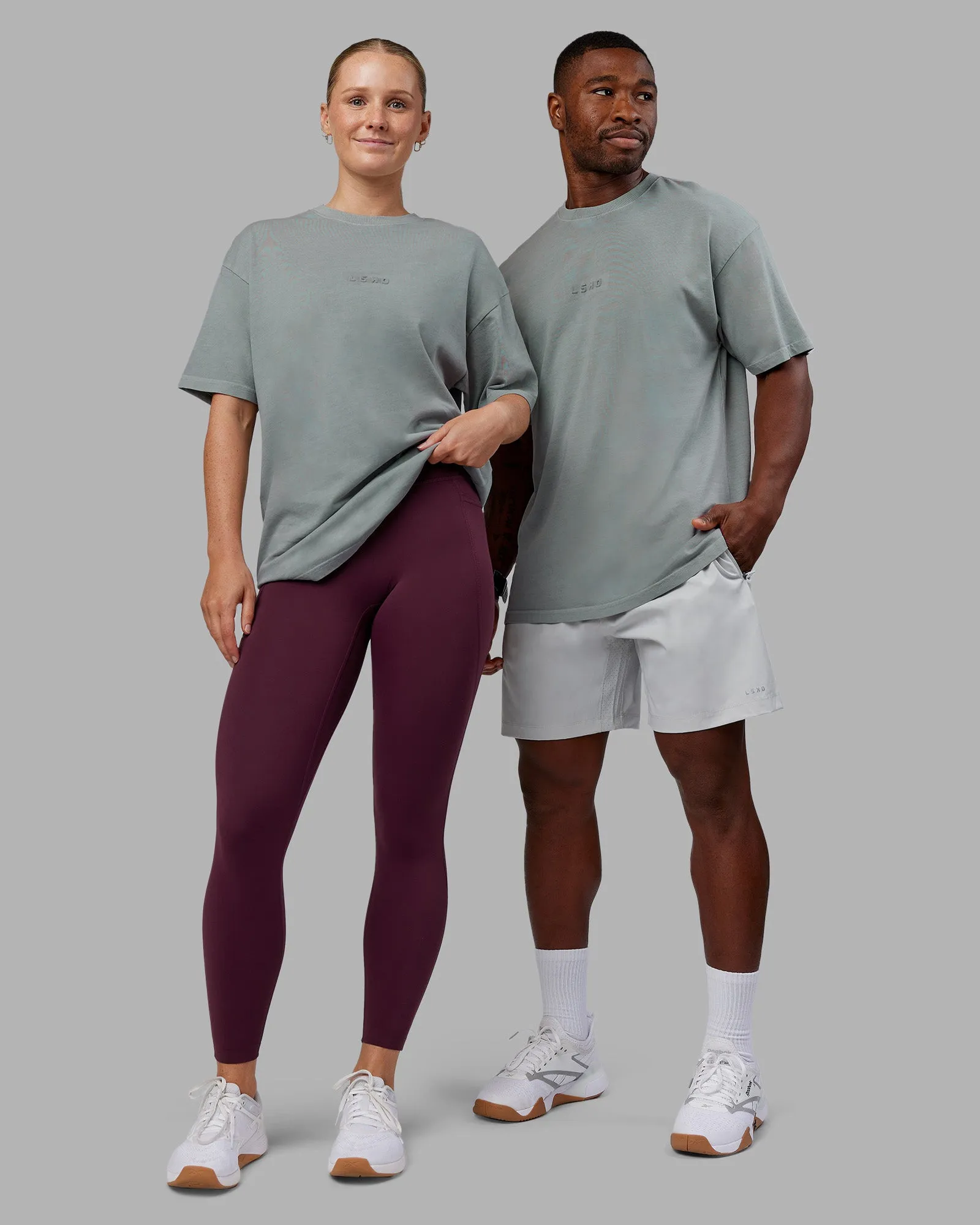 Stream Washed Heavyweight Oversized Tee - Washed Circular Grey sold by LSKD