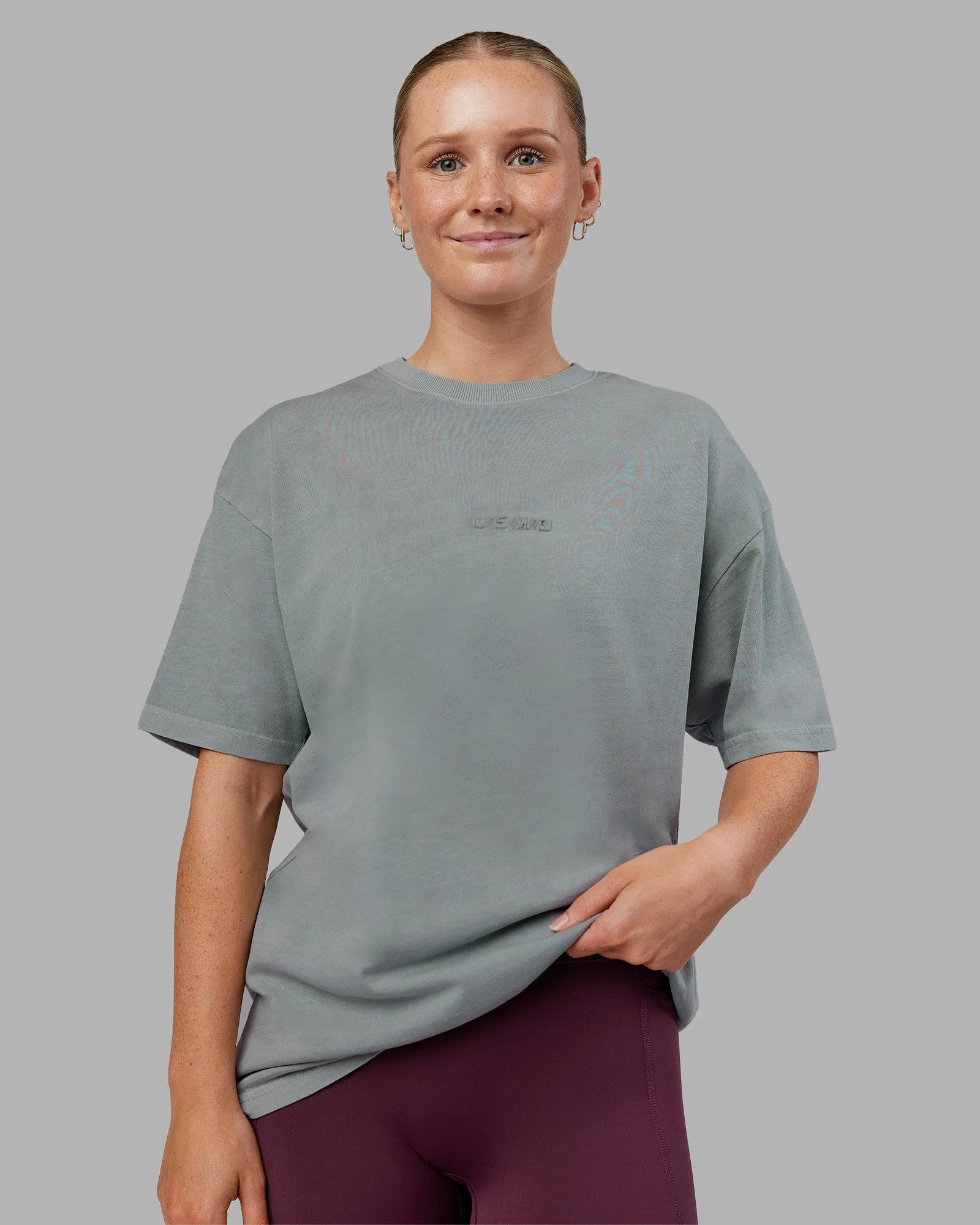 Stream Washed Heavyweight Oversized Tee - Washed Circular Grey sold by LSKD product image thumbnail 3