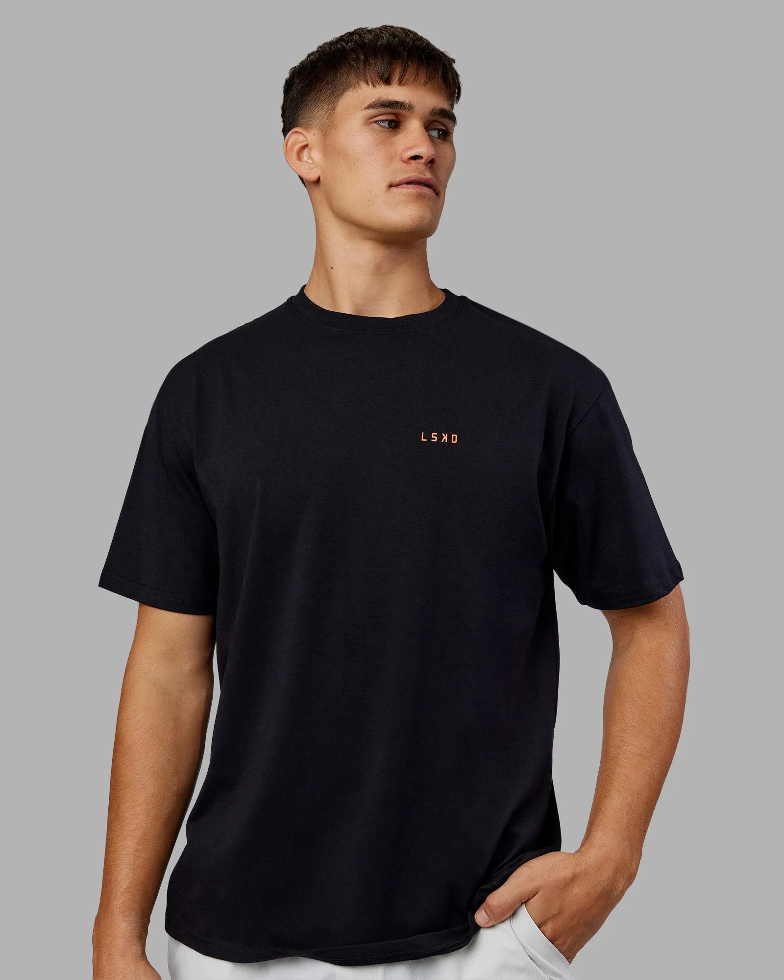 1% Better Value Series FLXCotton Tee Oversize - Black-Red sold by LSKD product image thumbnail 4