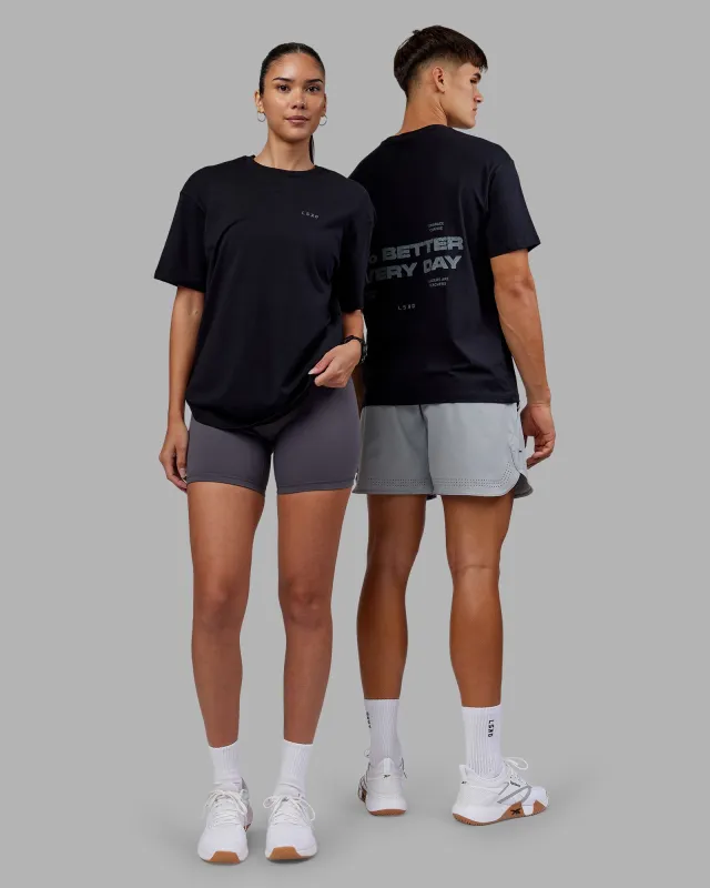 1% Better Value Series FLXCotton Tee Oversize - Black-Black sold by LSKD