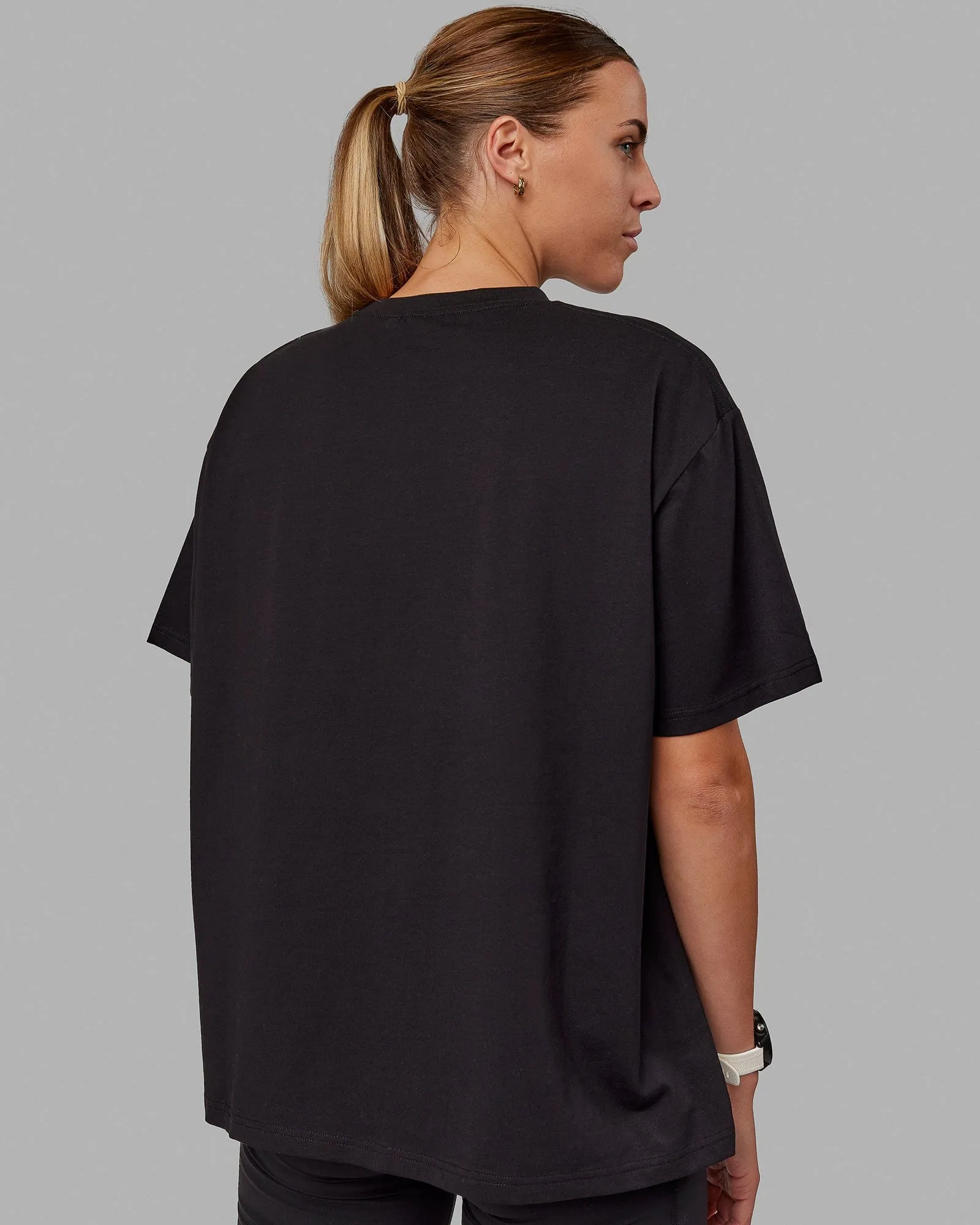 Go-To FLXCotton Oversized Tee - Black-White sold by LSKD product image thumbnail 4