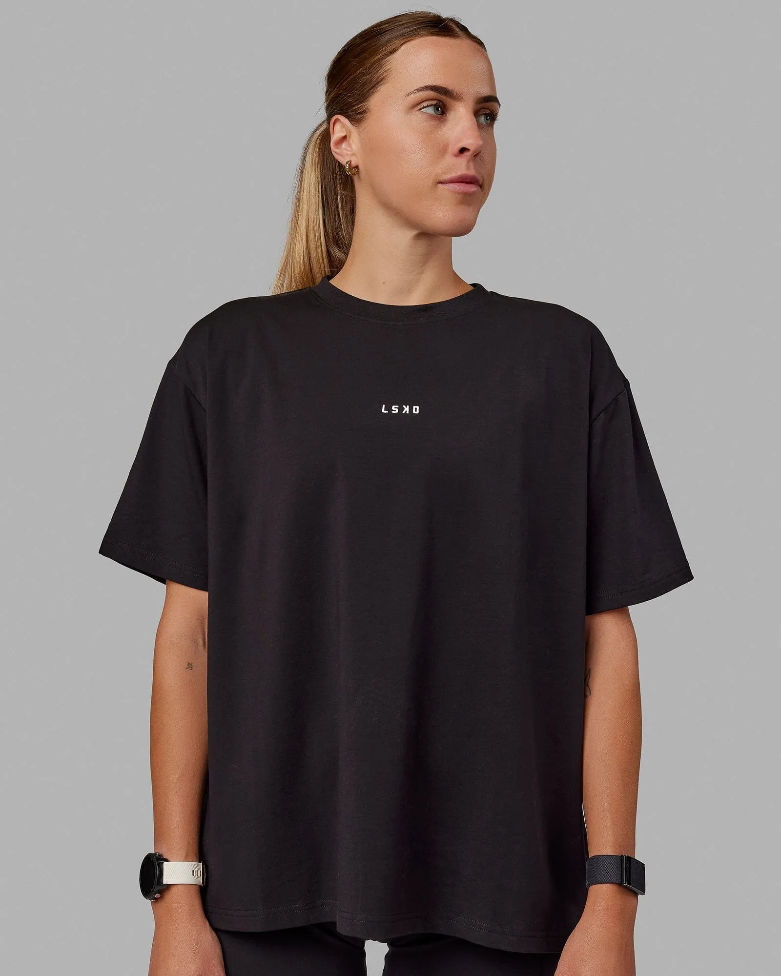 Go-To FLXCotton Oversized Tee - Black-White sold by LSKD product image thumbnail 2