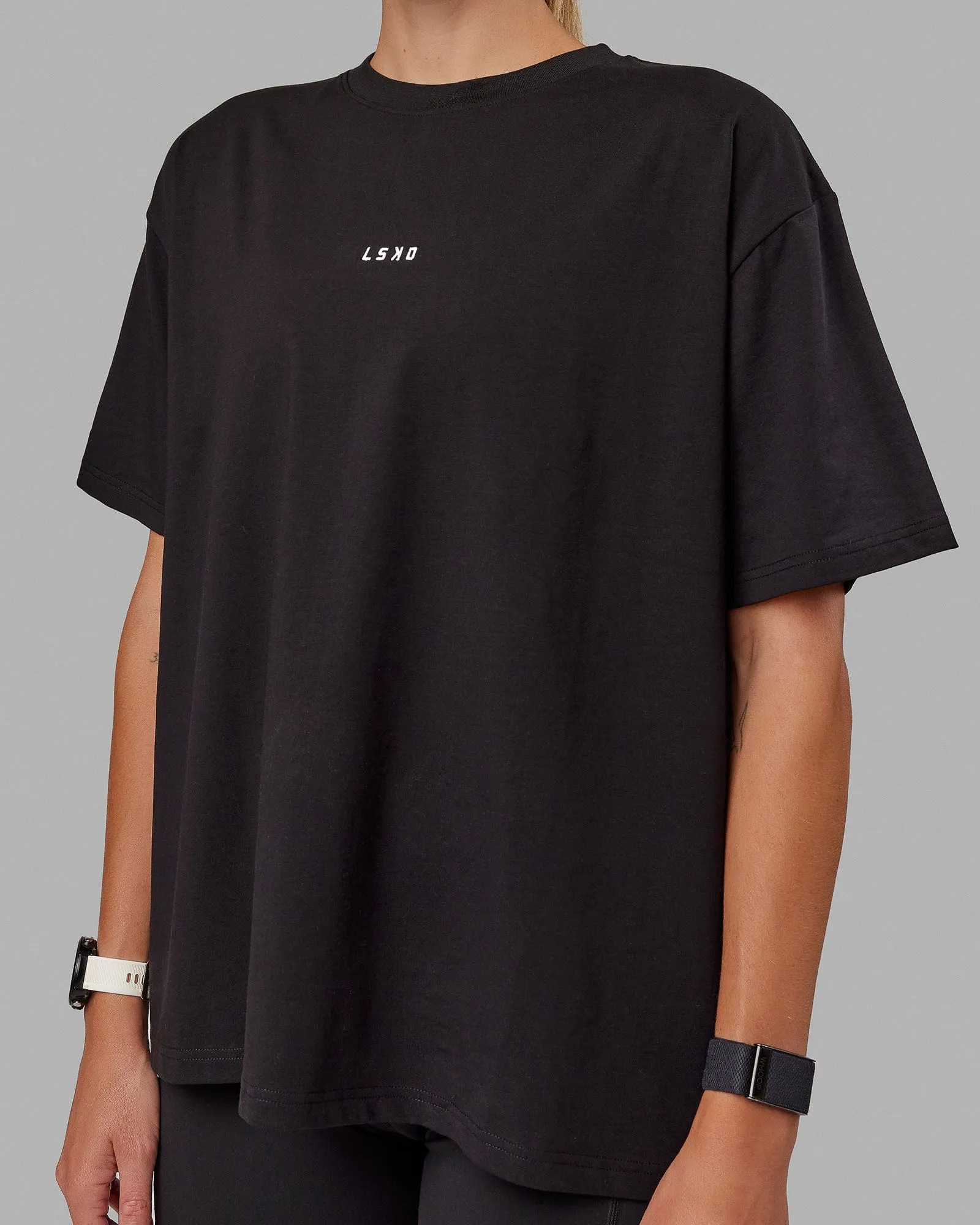 Go-To FLXCotton Oversized Tee - Black-White sold by LSKD product image thumbnail 5