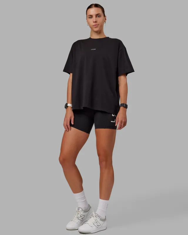Go-To FLXCotton Oversized Tee - Black-White sold by LSKD