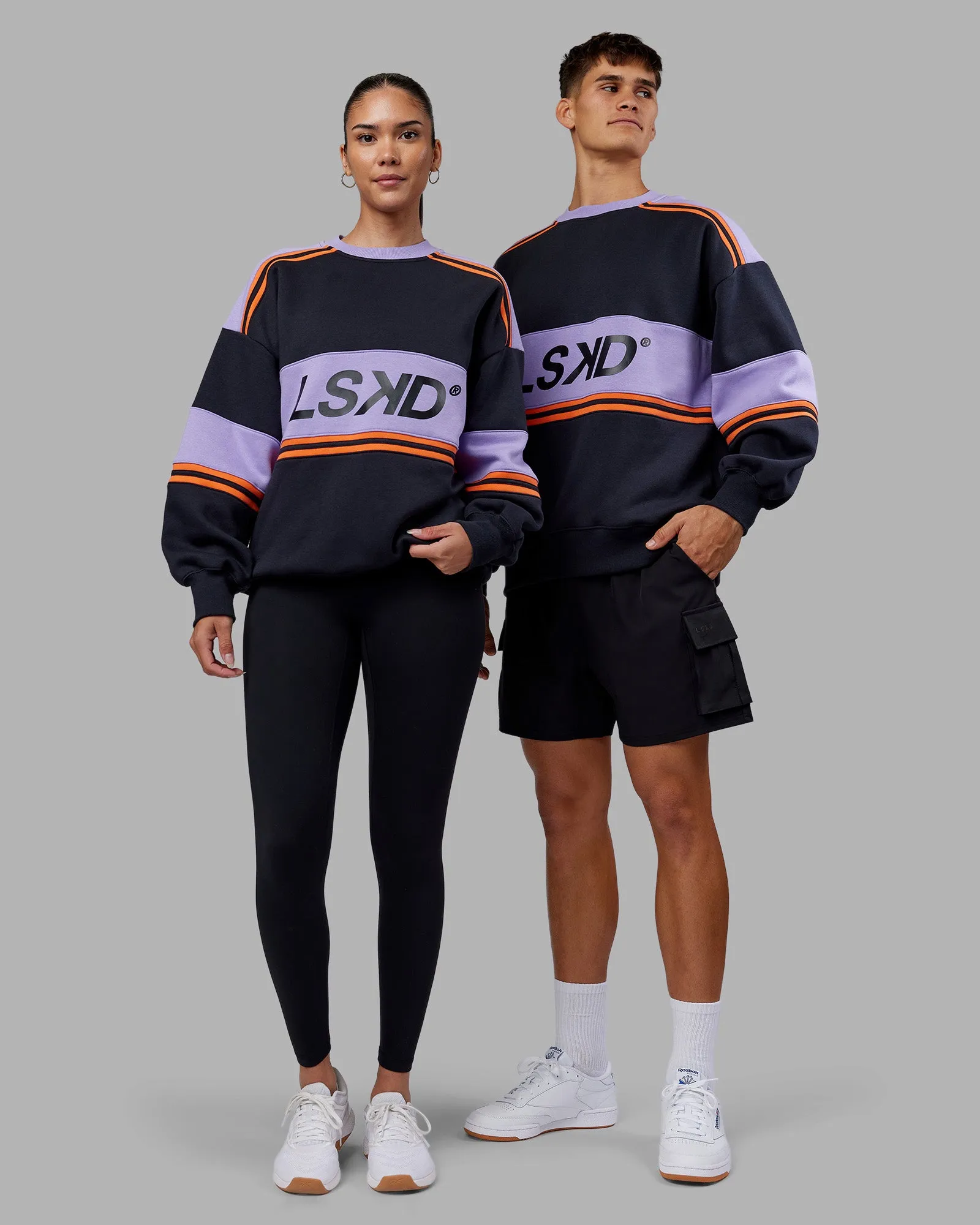 A-Team Sweater Oversize - Caviar-Violet Ray sold by LSKD