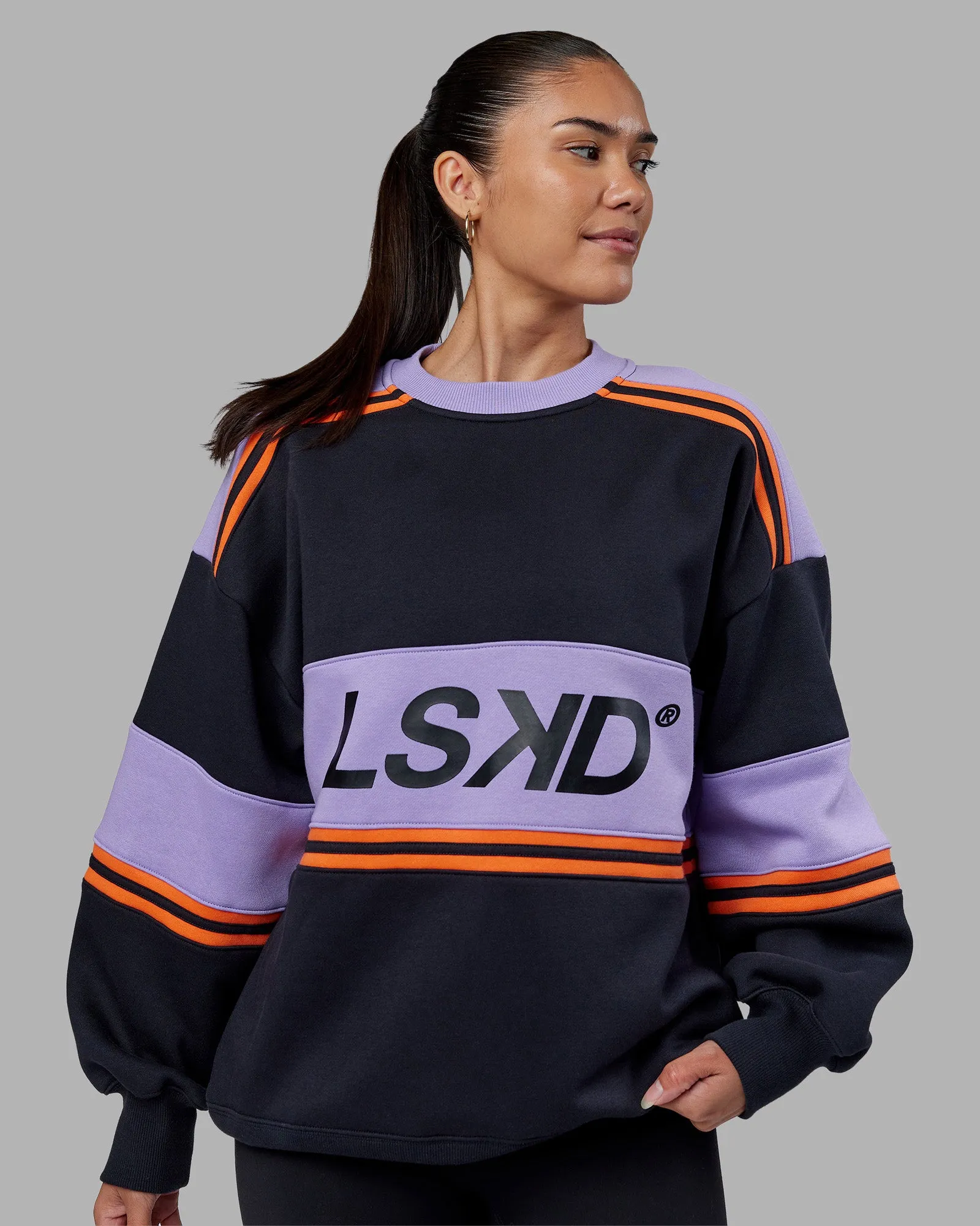 A-Team Sweater Oversize - Caviar-Violet Ray sold by LSKD product image thumbnail 5