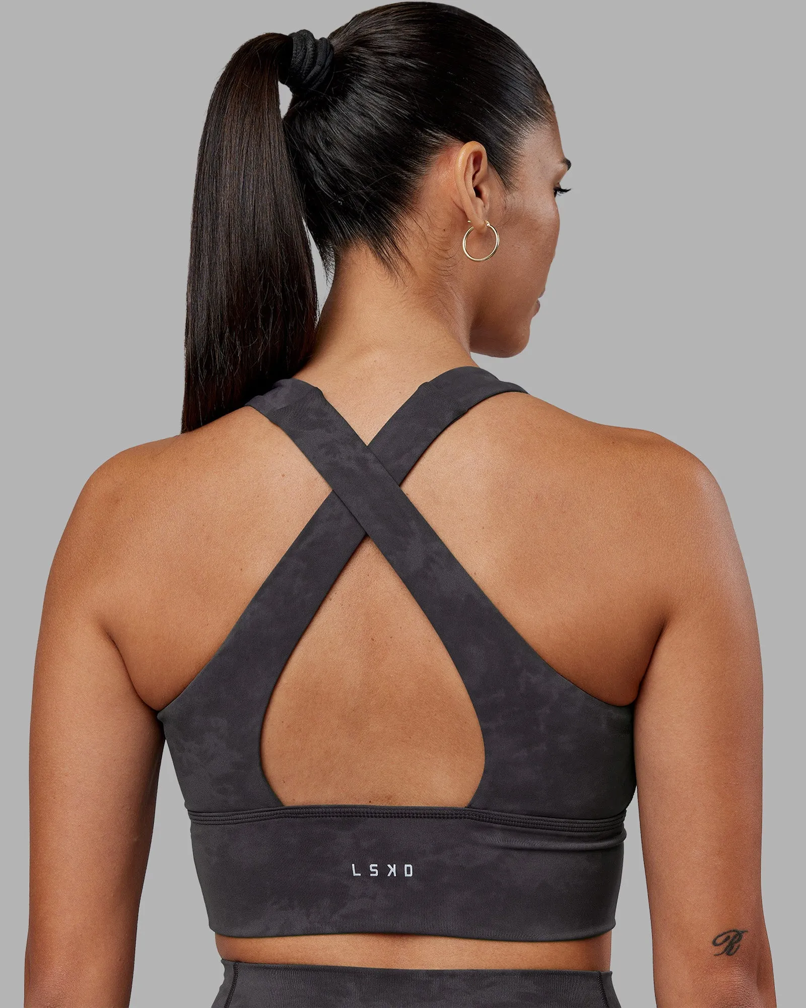 Evoke Longline Sports Bra - Dark Storm Wash sold by LSKD product image thumbnail 2