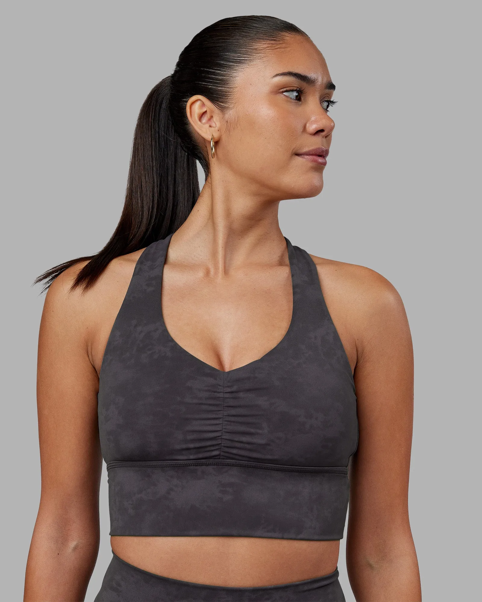 Evoke Longline Sports Bra - Dark Storm Wash sold by LSKD