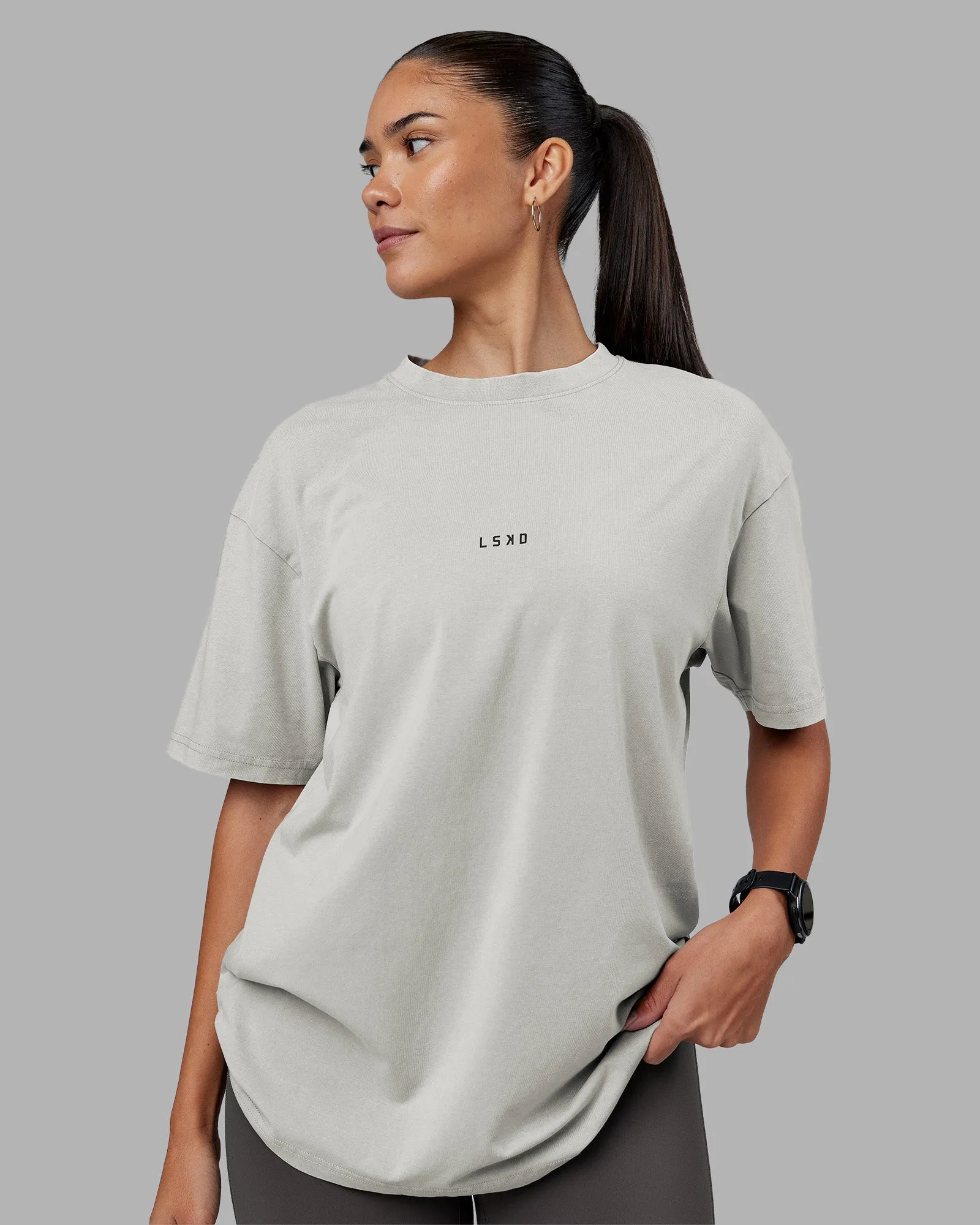 Be Yourself FLXCotton Tee Oversize - Circular Grey Washed-Violet sold by LSKD product image thumbnail 3