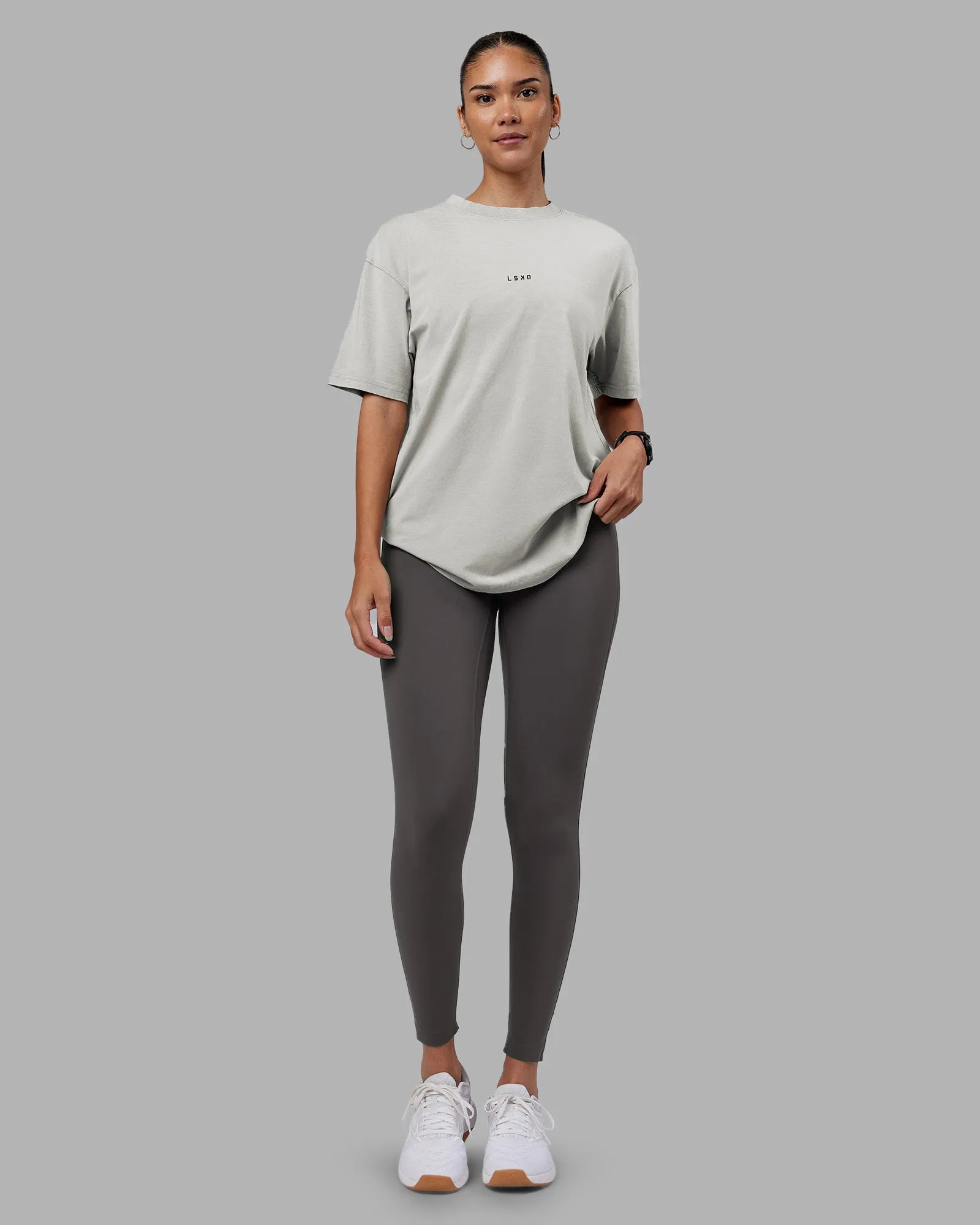 Be Yourself FLXCotton Tee Oversize - Circular Grey Washed-Violet sold by LSKD product image thumbnail 5