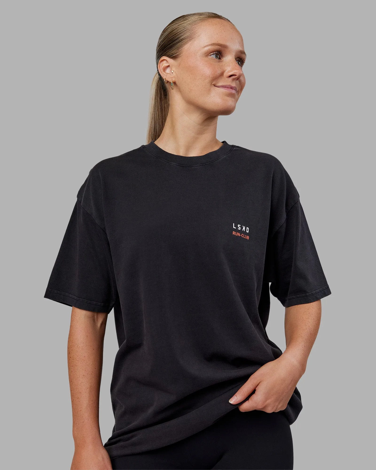 Love this S**t Washed Heavyweight Oversized Tee - Washed Black-Ultra Orange sold by LSKD product image thumbnail 4