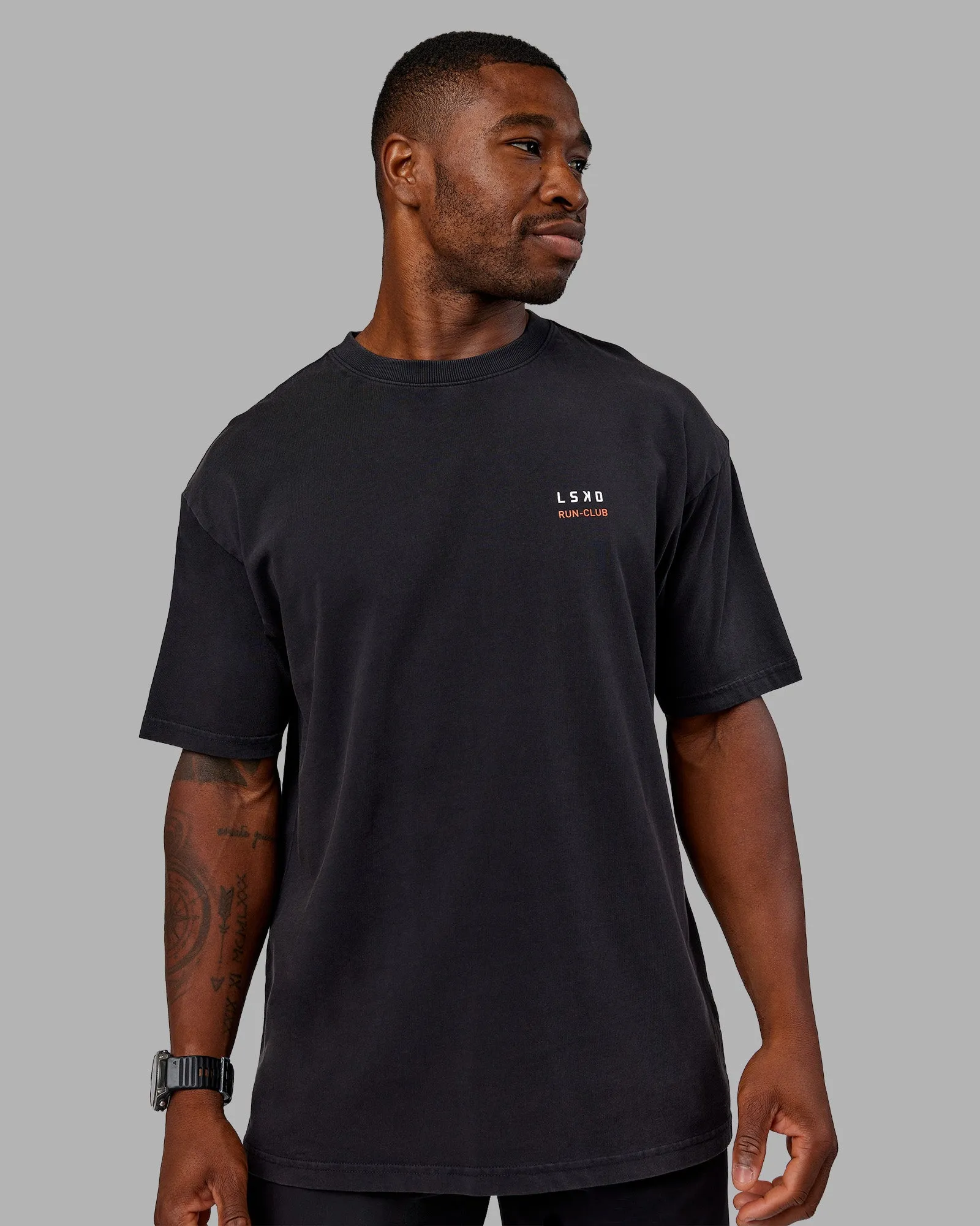 Love this S**t Washed Heavyweight Oversized Tee - Washed Black-Ultra Orange sold by LSKD product image thumbnail 3