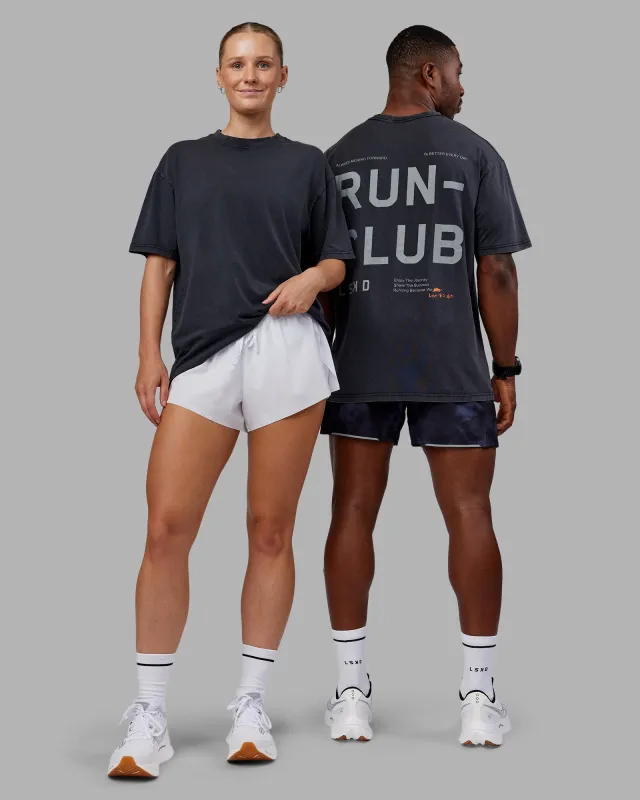 Love The Run FLXCotton Tee Oversize - Black Washed-Circular Gray sold by LSKD