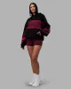 Vibe Oversized Unisex Hoodie - Black-Cherry Lacquer sold by LSKD