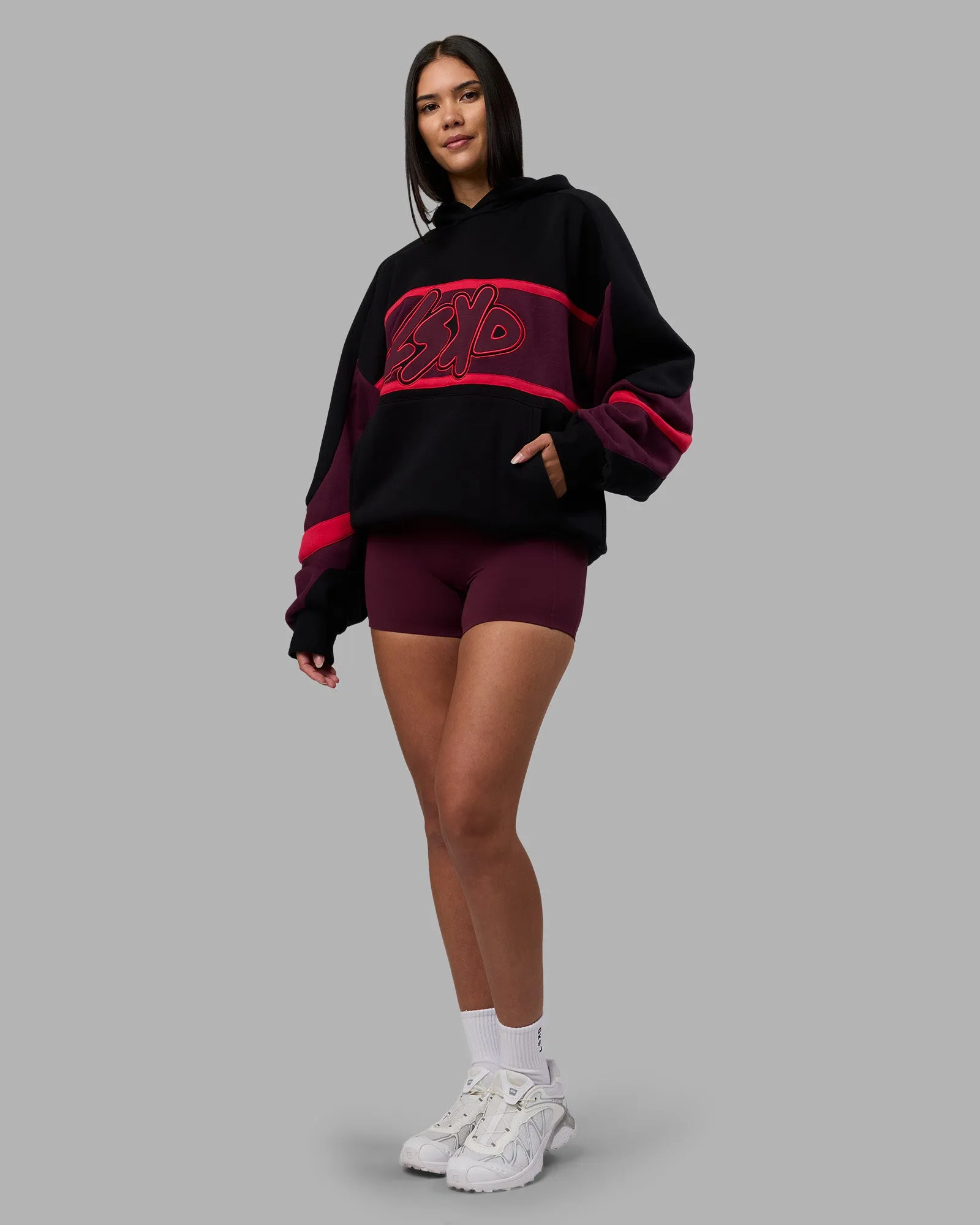 Vibe Oversized Unisex Hoodie - Black-Cherry Lacquer sold by LSKD product image thumbnail 5