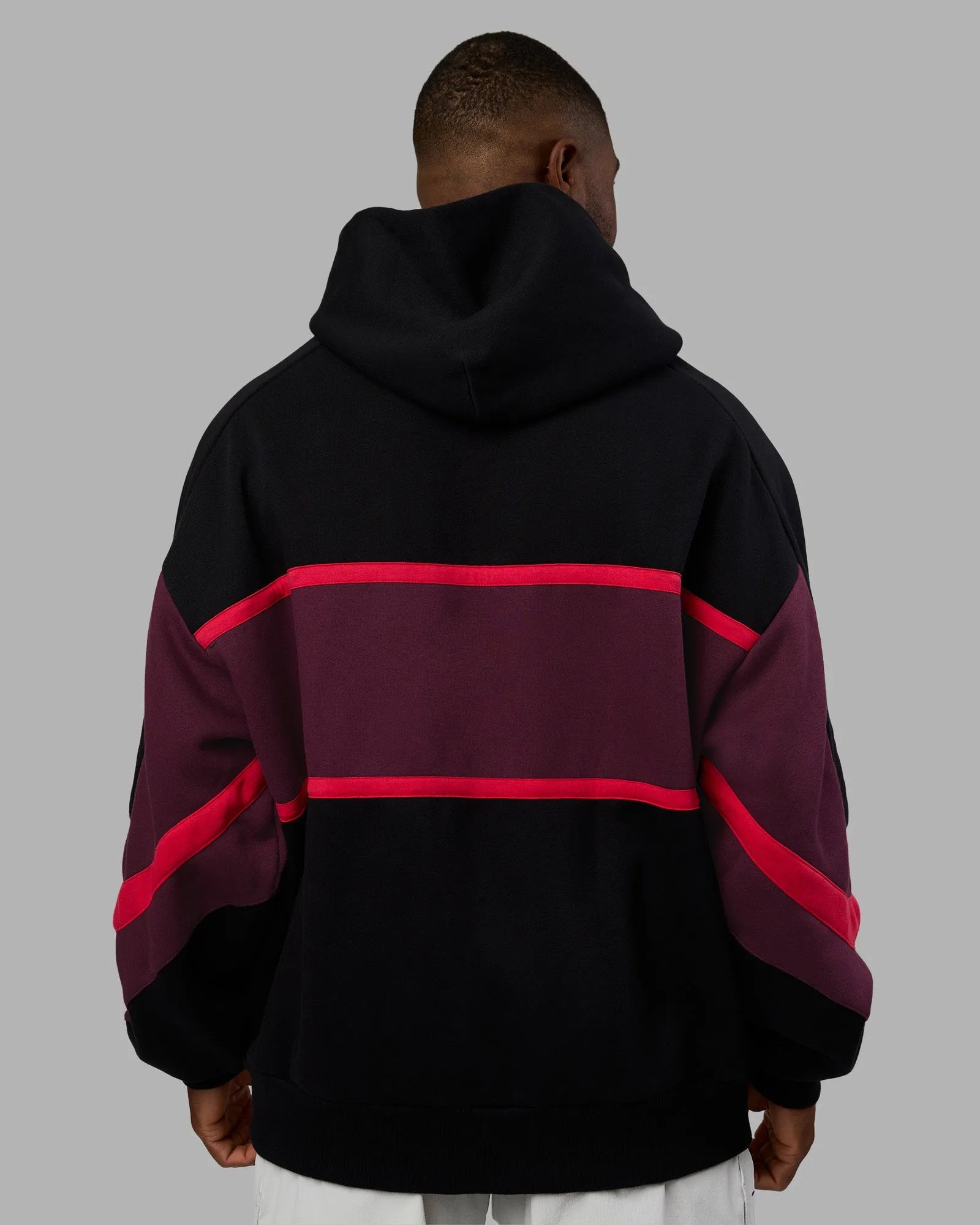 Vibe Oversized Unisex Hoodie - Black-Cherry Lacquer sold by LSKD product image thumbnail 4