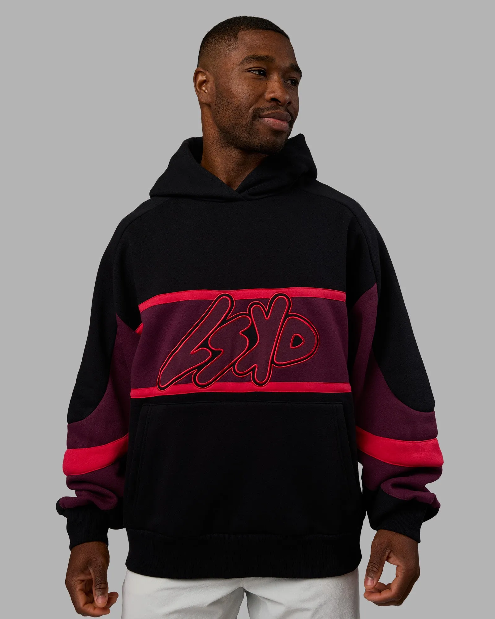 Vibe Oversized Unisex Hoodie - Black-Cherry Lacquer sold by LSKD product image thumbnail 3