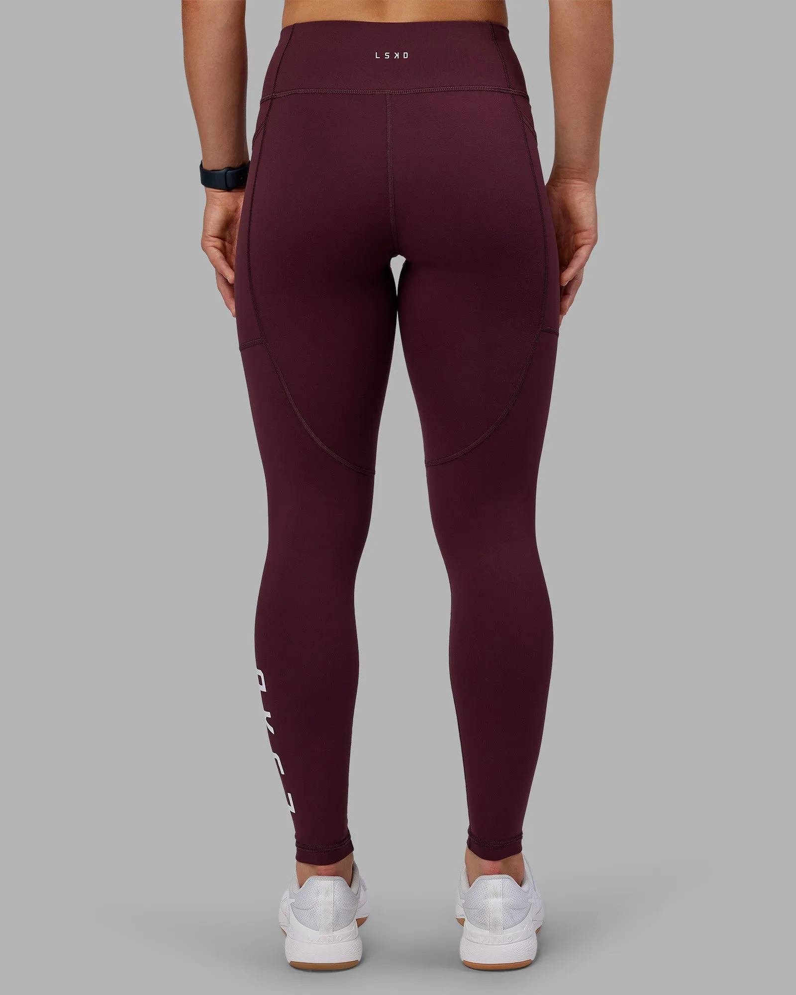 Rep Ultra High-Rise Full Length Legging Pockets - Cherry Lacquer-White sold by LSKD product image thumbnail 5