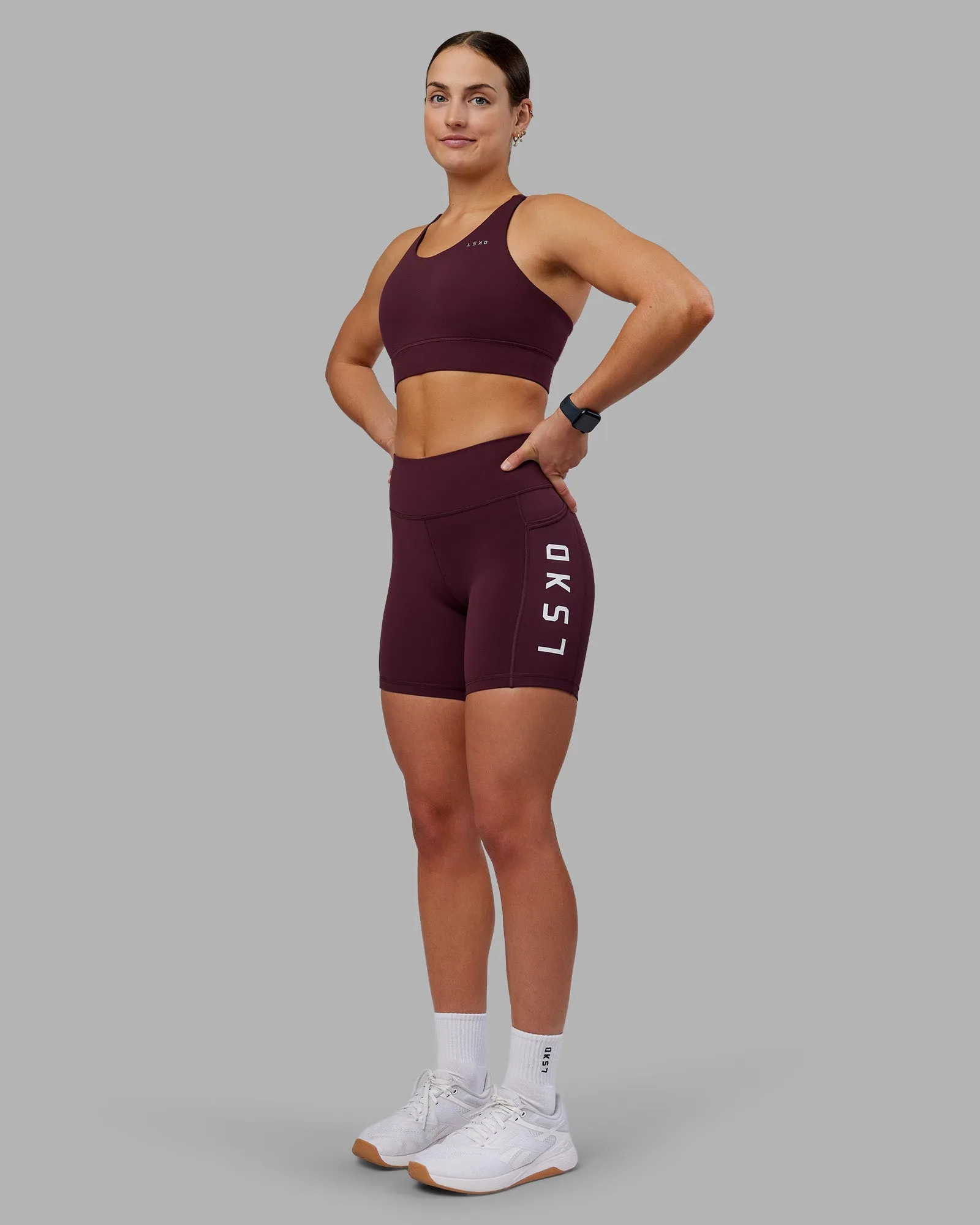 Rep Ultra High-Rise 6" Short Pockets - Cherry Lacquer-White sold by LSKD product image thumbnail 5