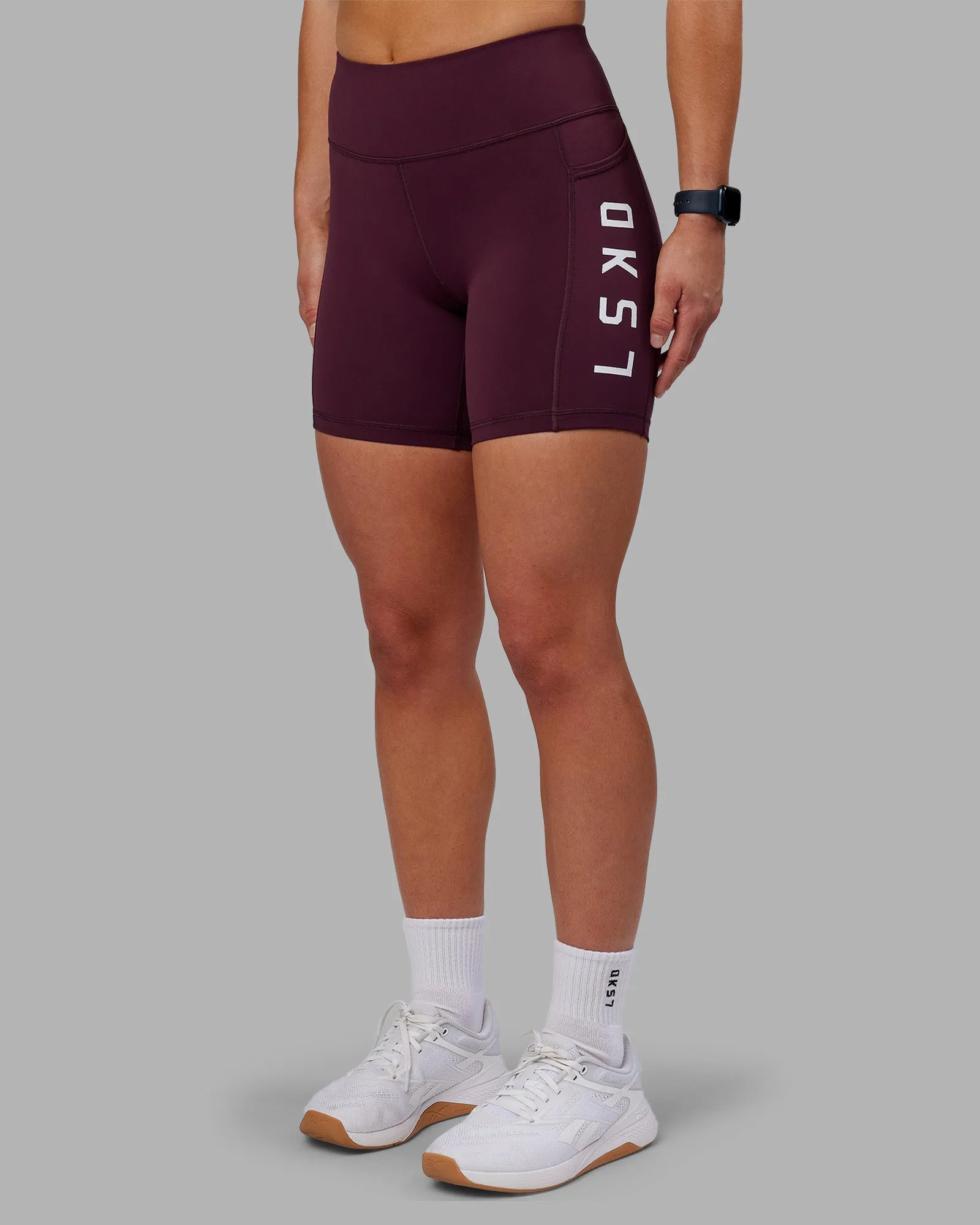 Rep Ultra High-Rise 6" Short Pockets - Cherry Lacquer-White sold by LSKD product image thumbnail 2