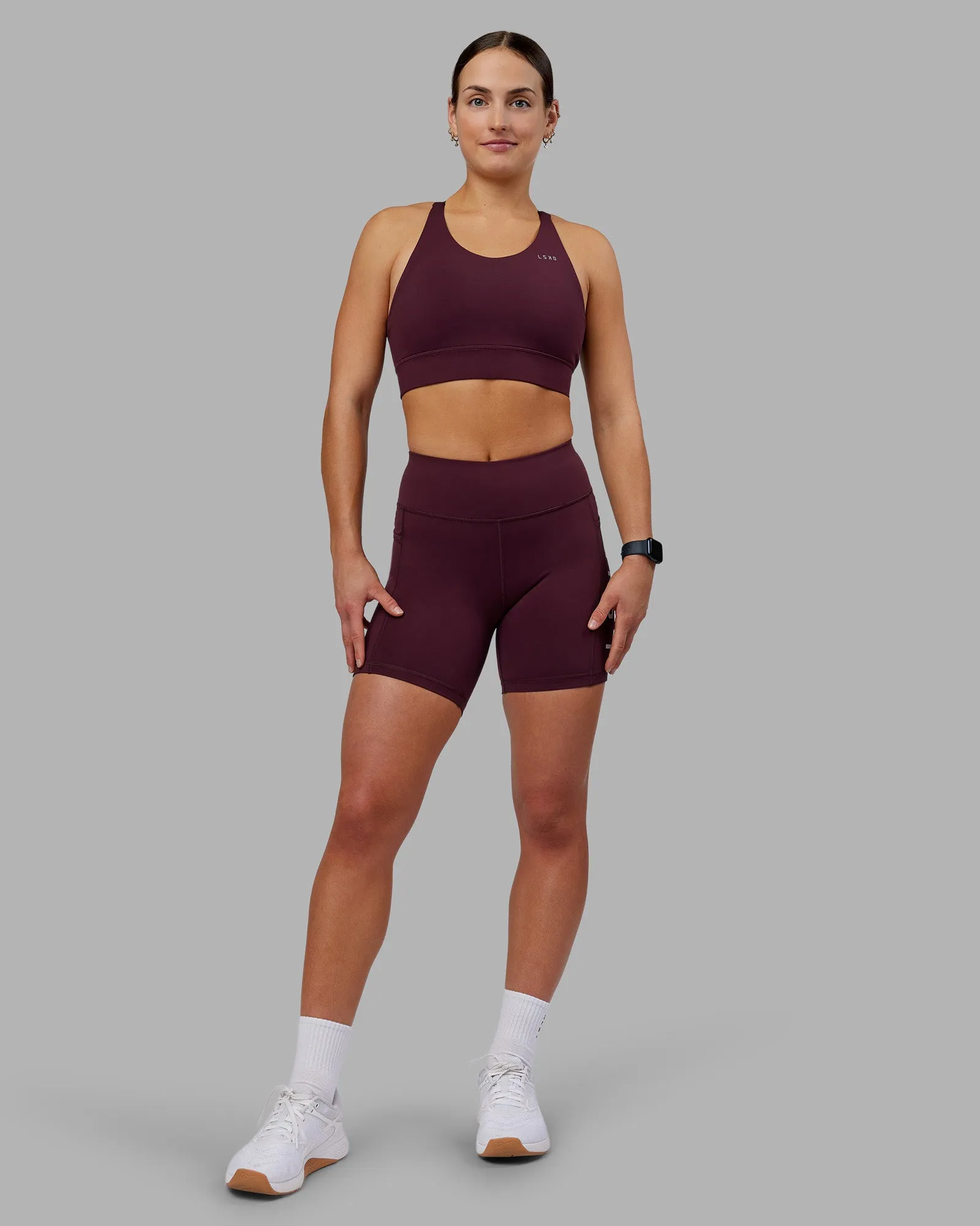 Rep Ultra High-Rise 6" Short Pockets - Cherry Lacquer-White sold by LSKD product image thumbnail 3