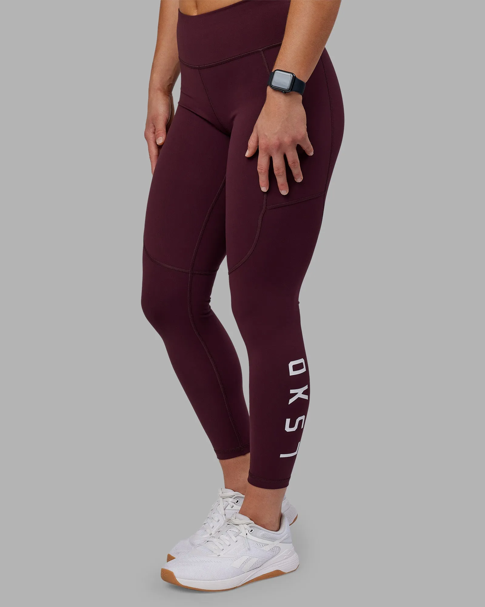 Rep Ultra High-Rise 7/8 Legging Pockets - Cherry Lacquer-White sold by LSKD product image thumbnail 2