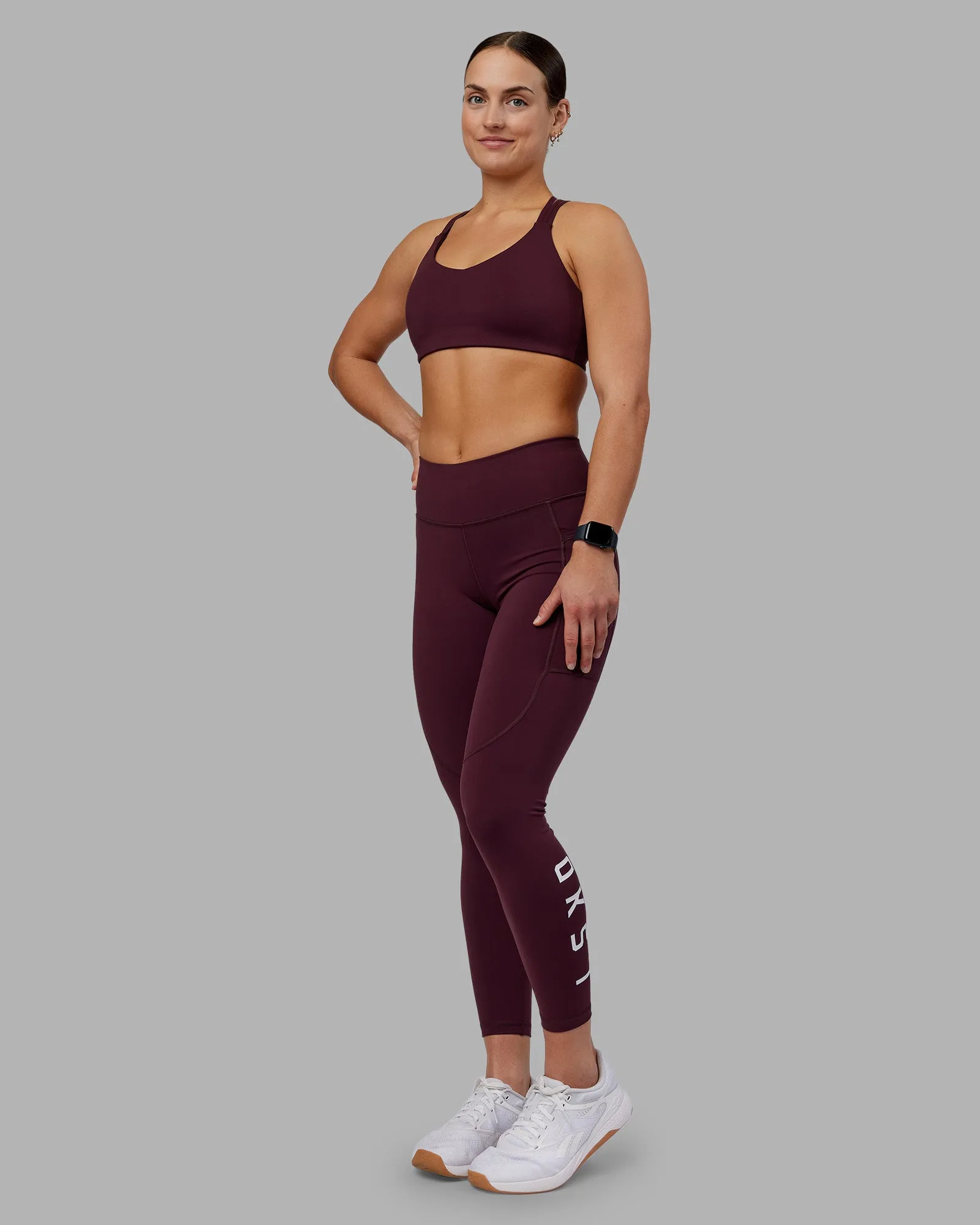 Rep Ultra High-Rise 7/8 Legging Pockets - Cherry Lacquer-White sold by LSKD