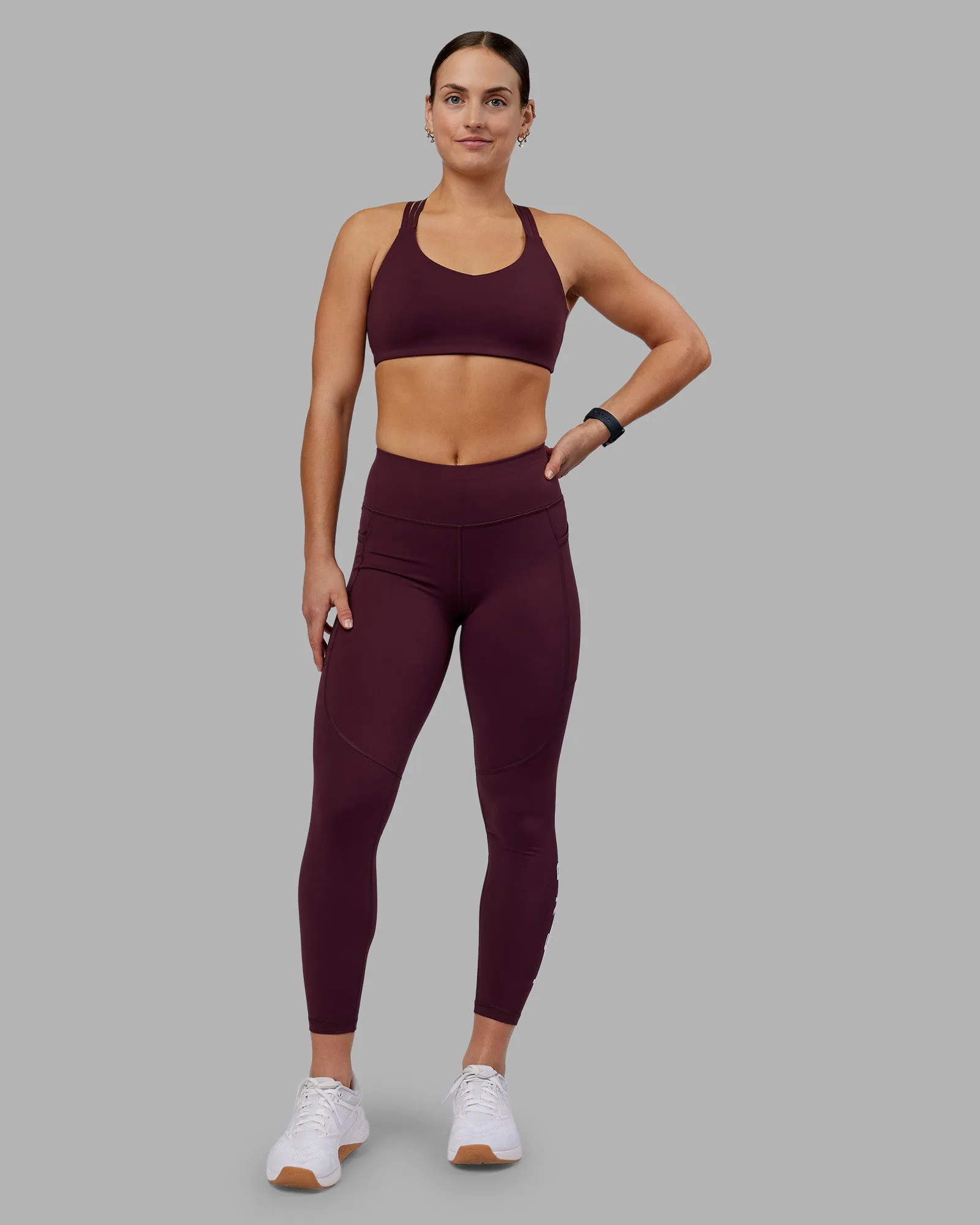 Rep Ultra High-Rise 7/8 Legging Pockets - Cherry Lacquer-White sold by LSKD product image thumbnail 5