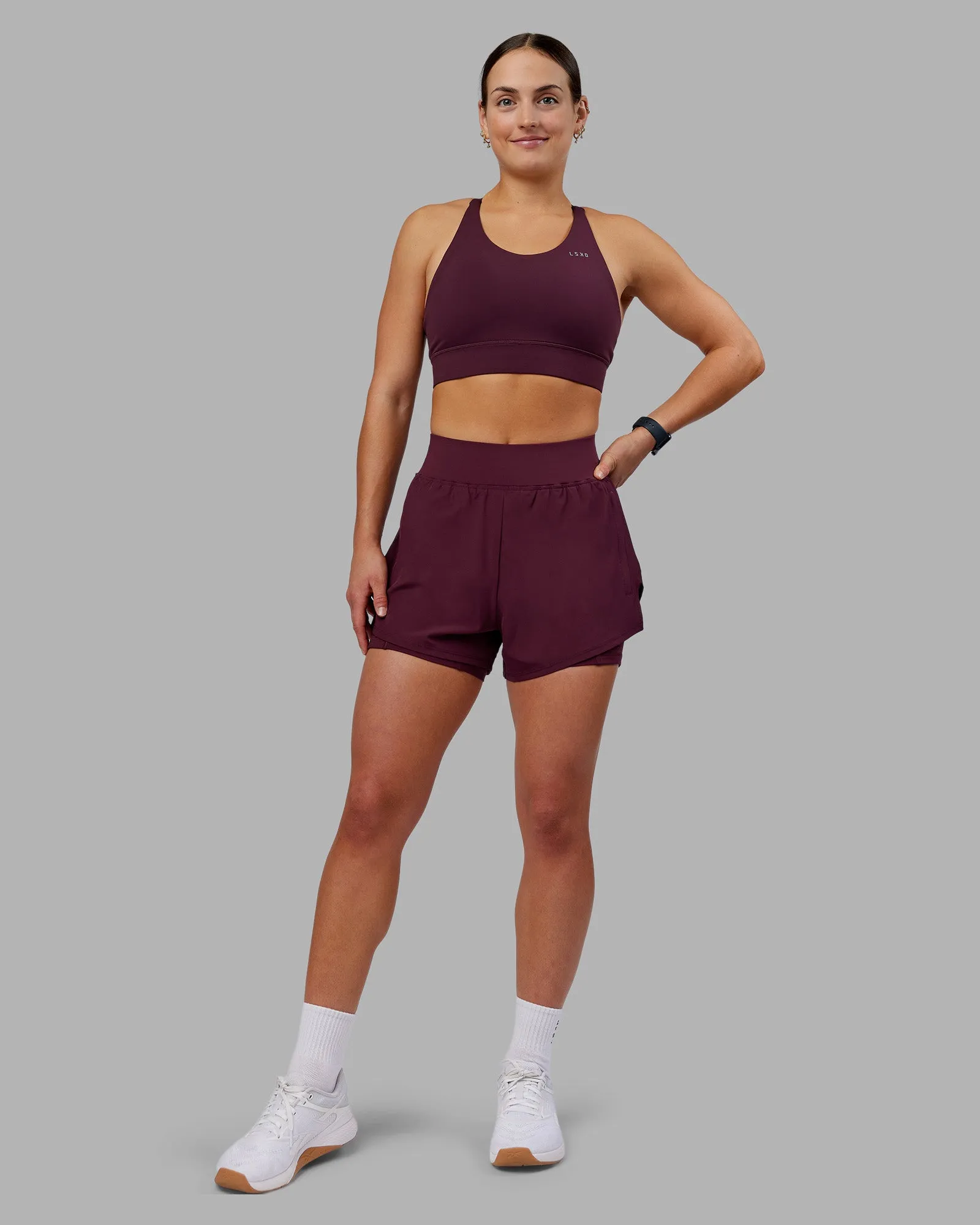 Challenger 3" Lined Performance Short - Cherry Lacquer sold by LSKD product image thumbnail 5