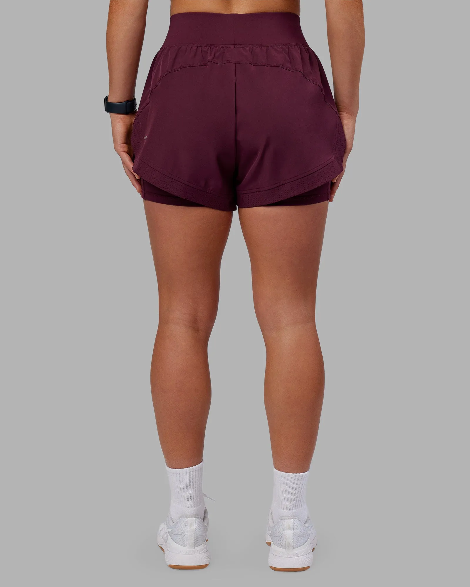 Challenger 3" Lined Performance Short - Cherry Lacquer sold by LSKD product image thumbnail 3