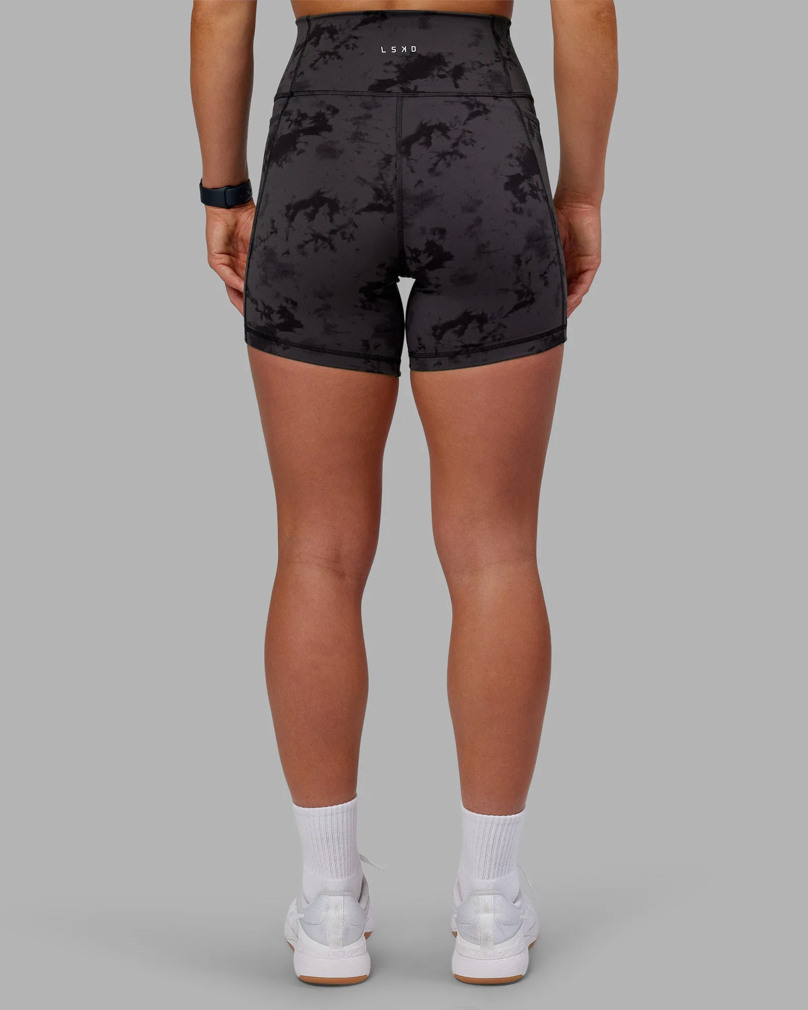 Fusion Ultra High-Rise 6" Short Pockets - Black Tie Dye sold by LSKD product image thumbnail 4
