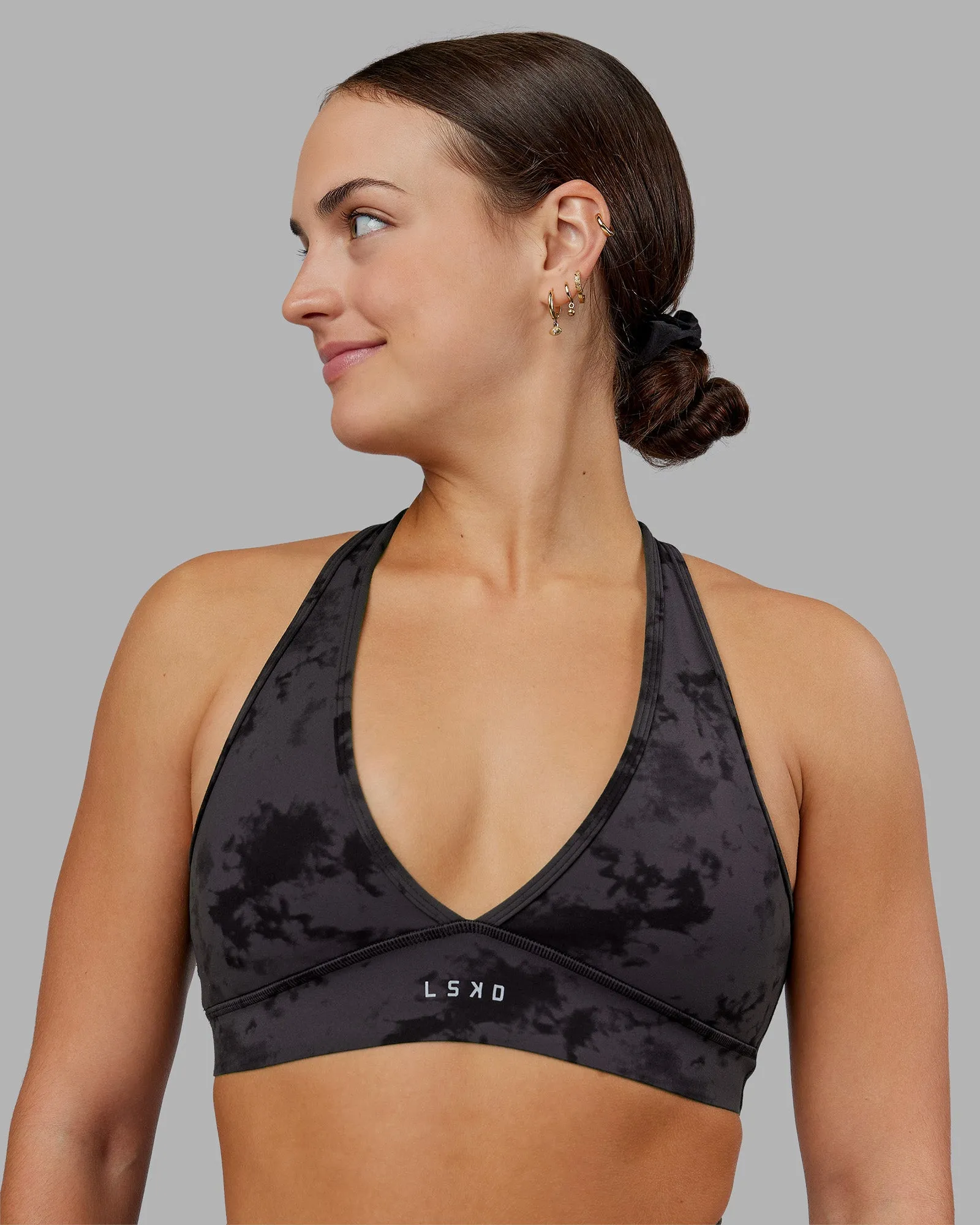 Stamina Sports Bra - Black Tie Dye sold by LSKD