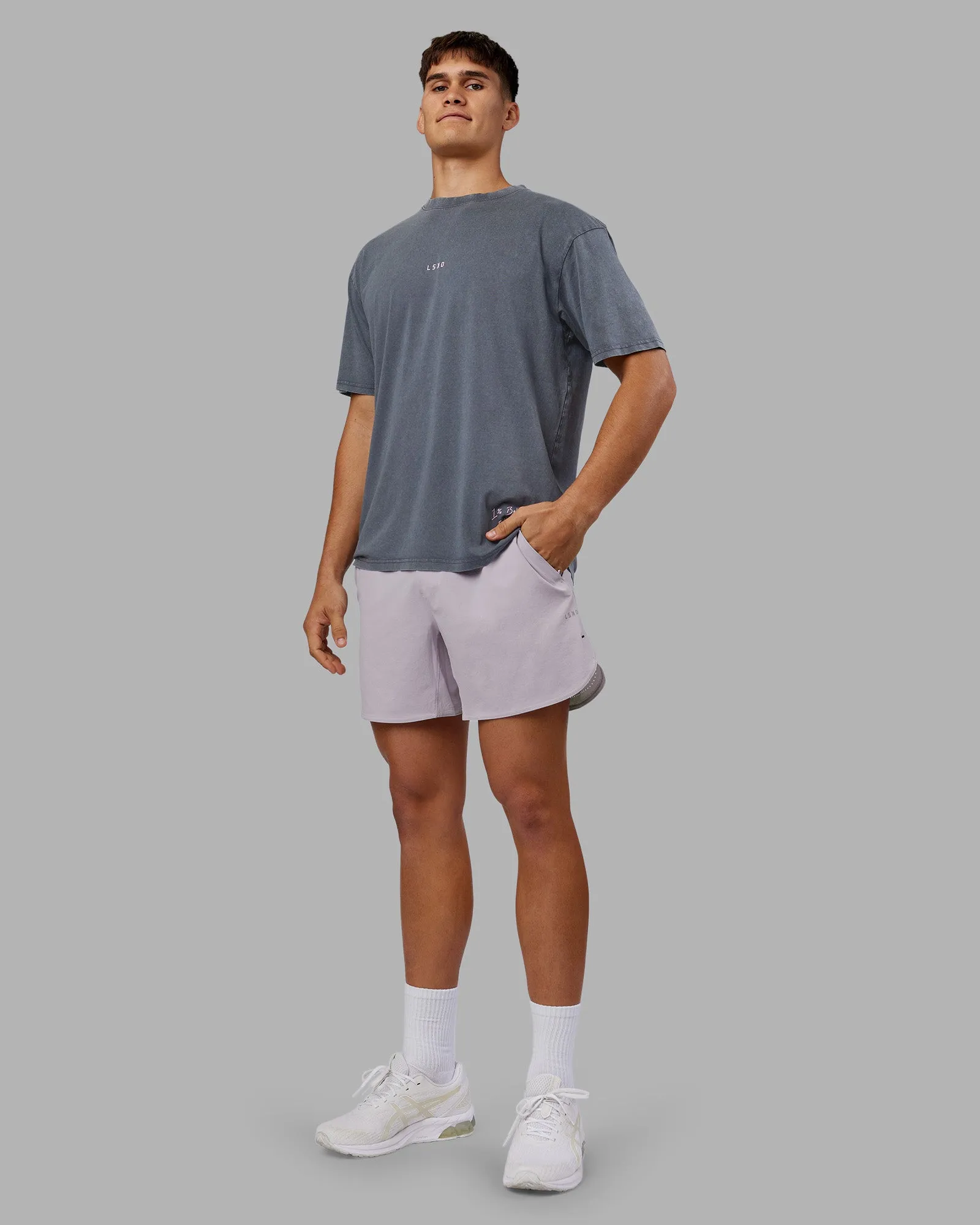 ETJ Values FLXCotton Oversize Tee - Dark Grey Washed-Pink sold by LSKD product image thumbnail 5