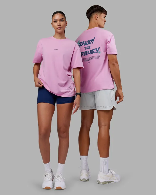 ETJ Values FLXCotton Oversize Tee - Bubblegum-Indigo sold by LSKD