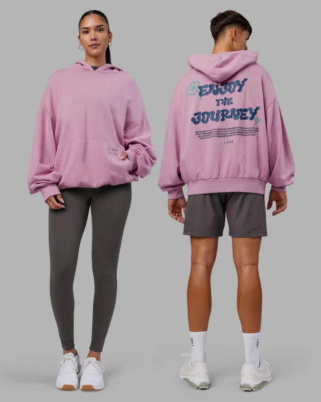 ETJ Values Washed Oversize Hoodie - Bubblegum-Indigo sold by LSKD