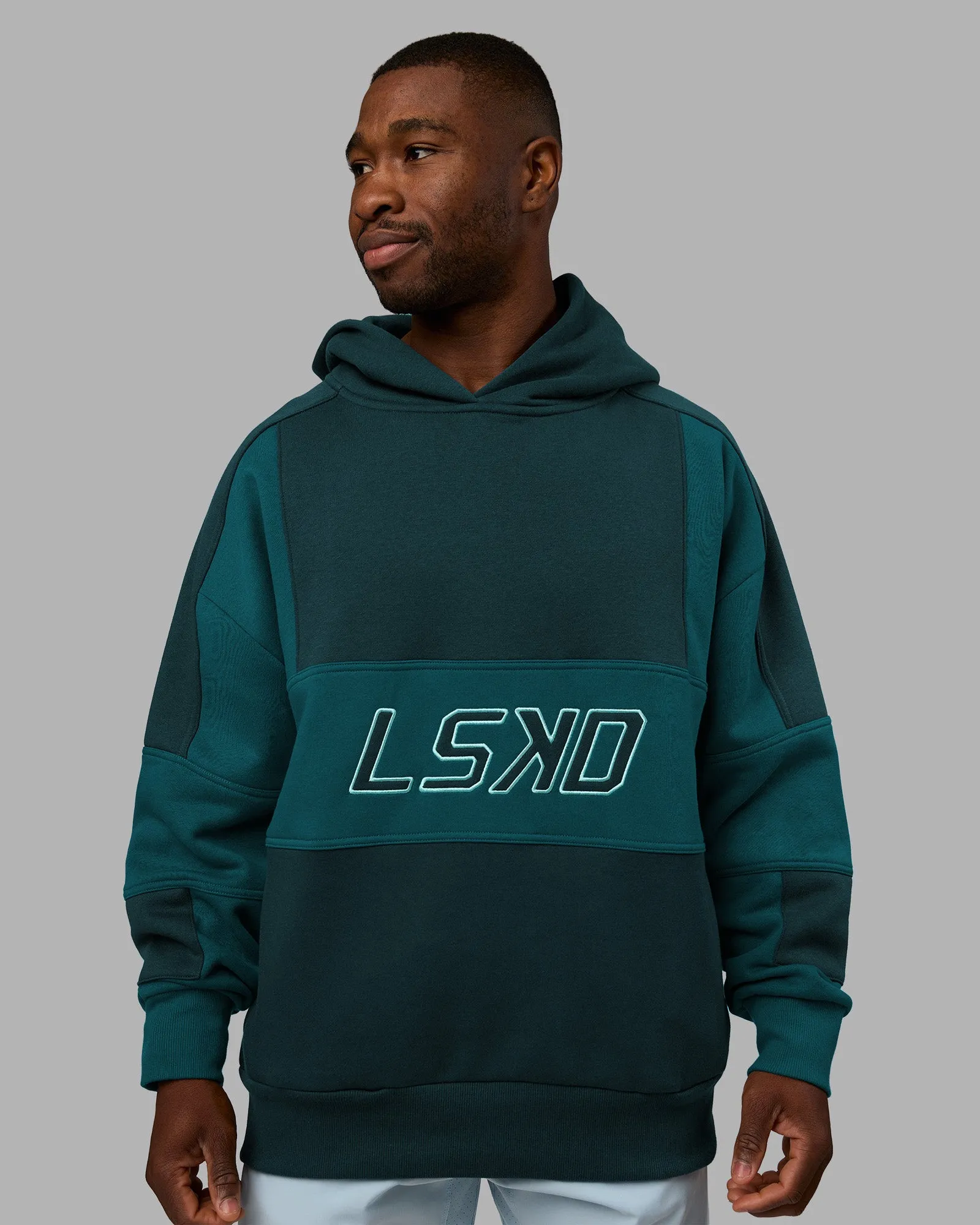 Slam Oversized Hoodie - Deep Sea-Blue Coral sold by LSKD product image thumbnail 2